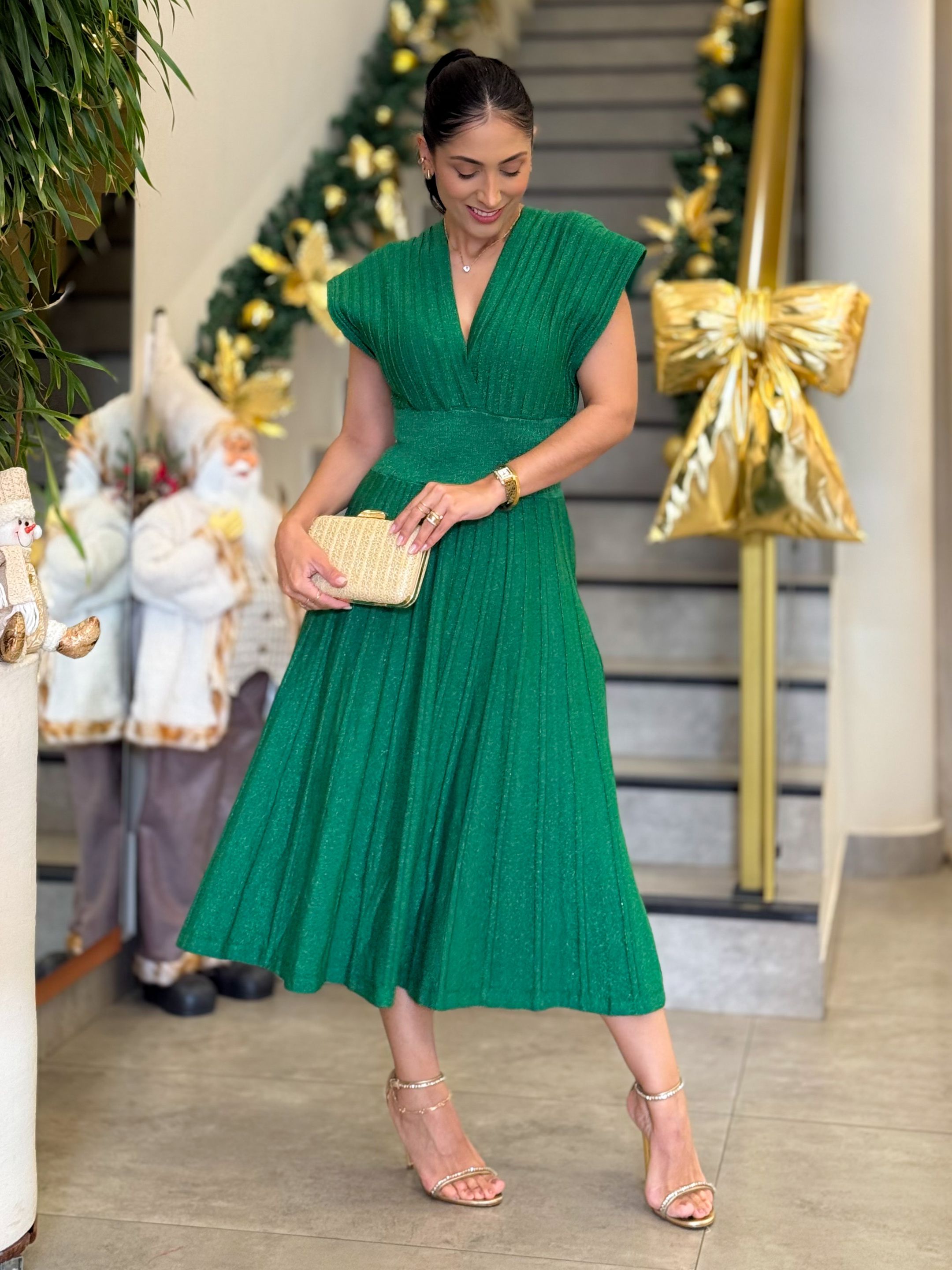 Vestido Cindy Verde - Por Katia Vilar Moda Clássica 