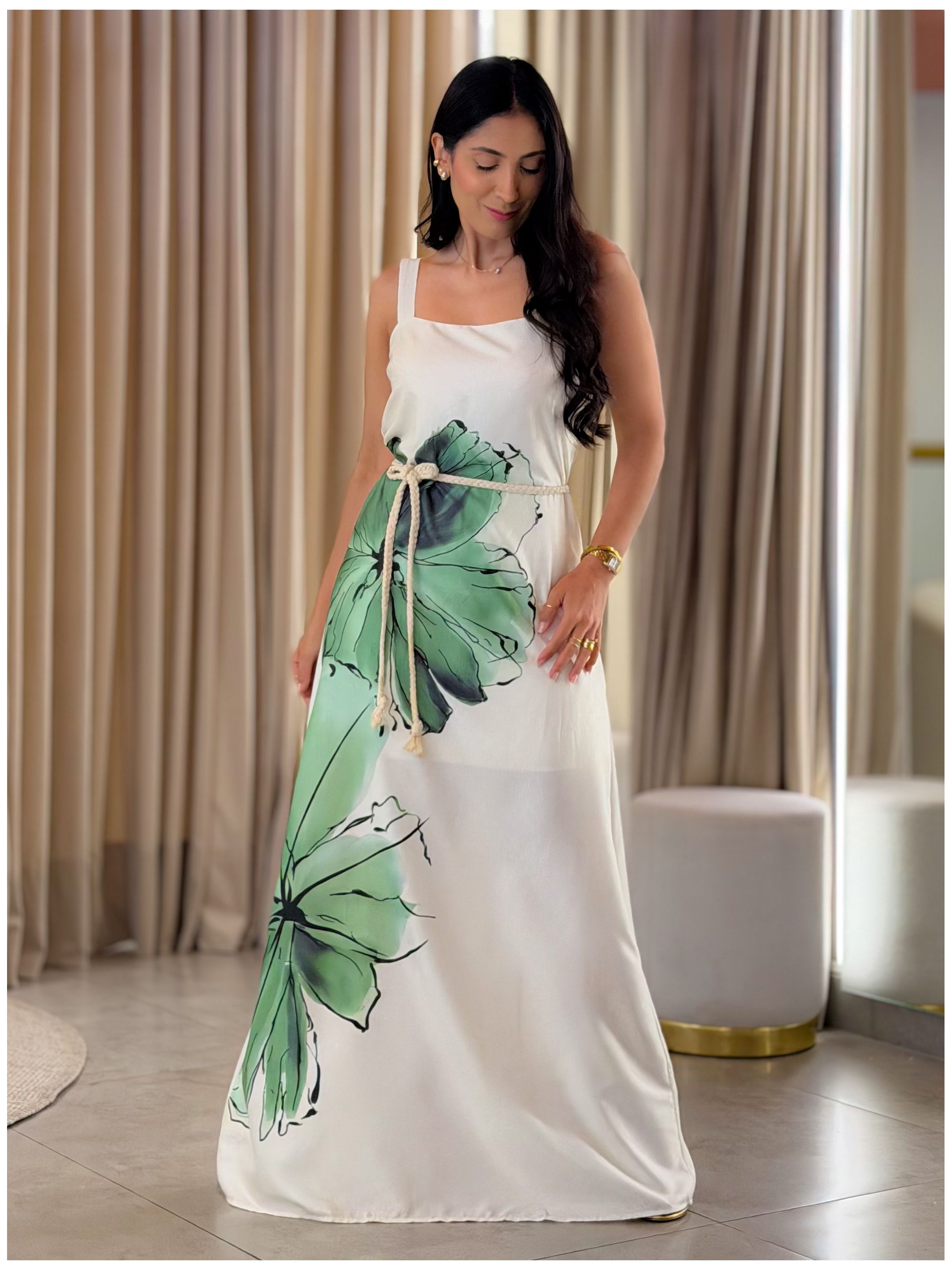 Vestido Milena Verde - Por Katia Vilar Moda Clássica 