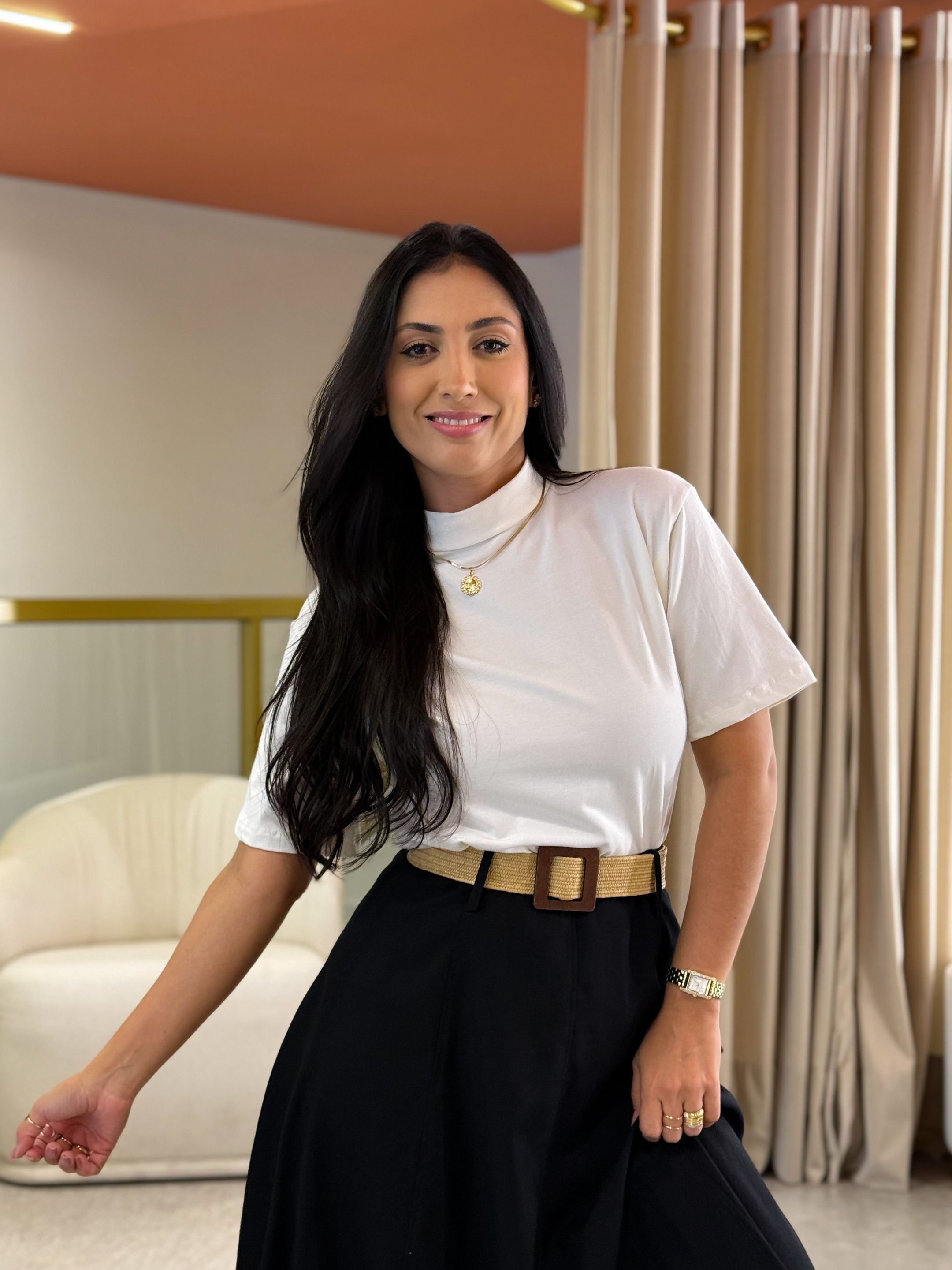 Blusa Betina Off White - Por Katia Vilar Moda Clássica 