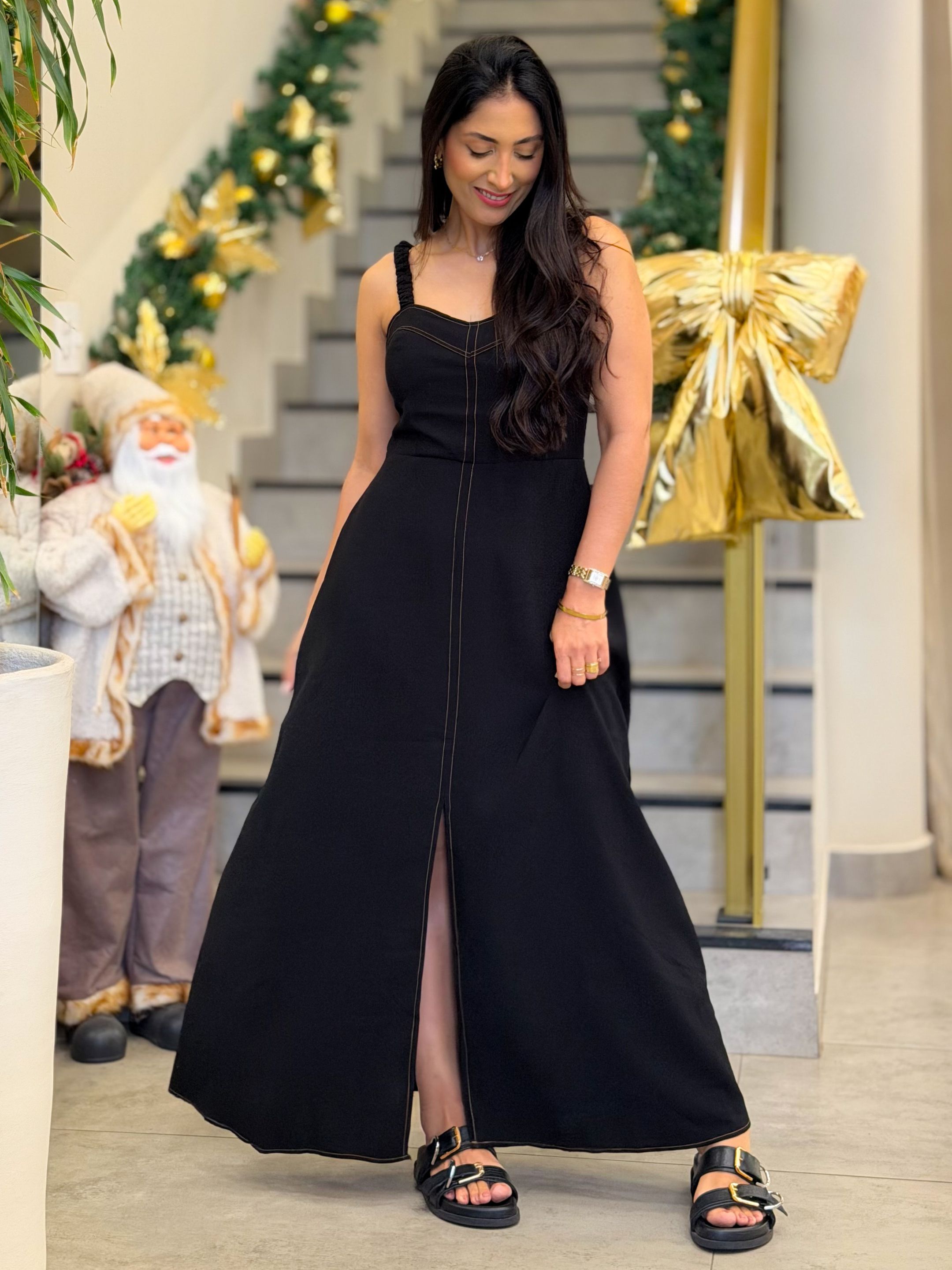 Vestido Monique Preto - Por Katia Vilar Moda Clássica 