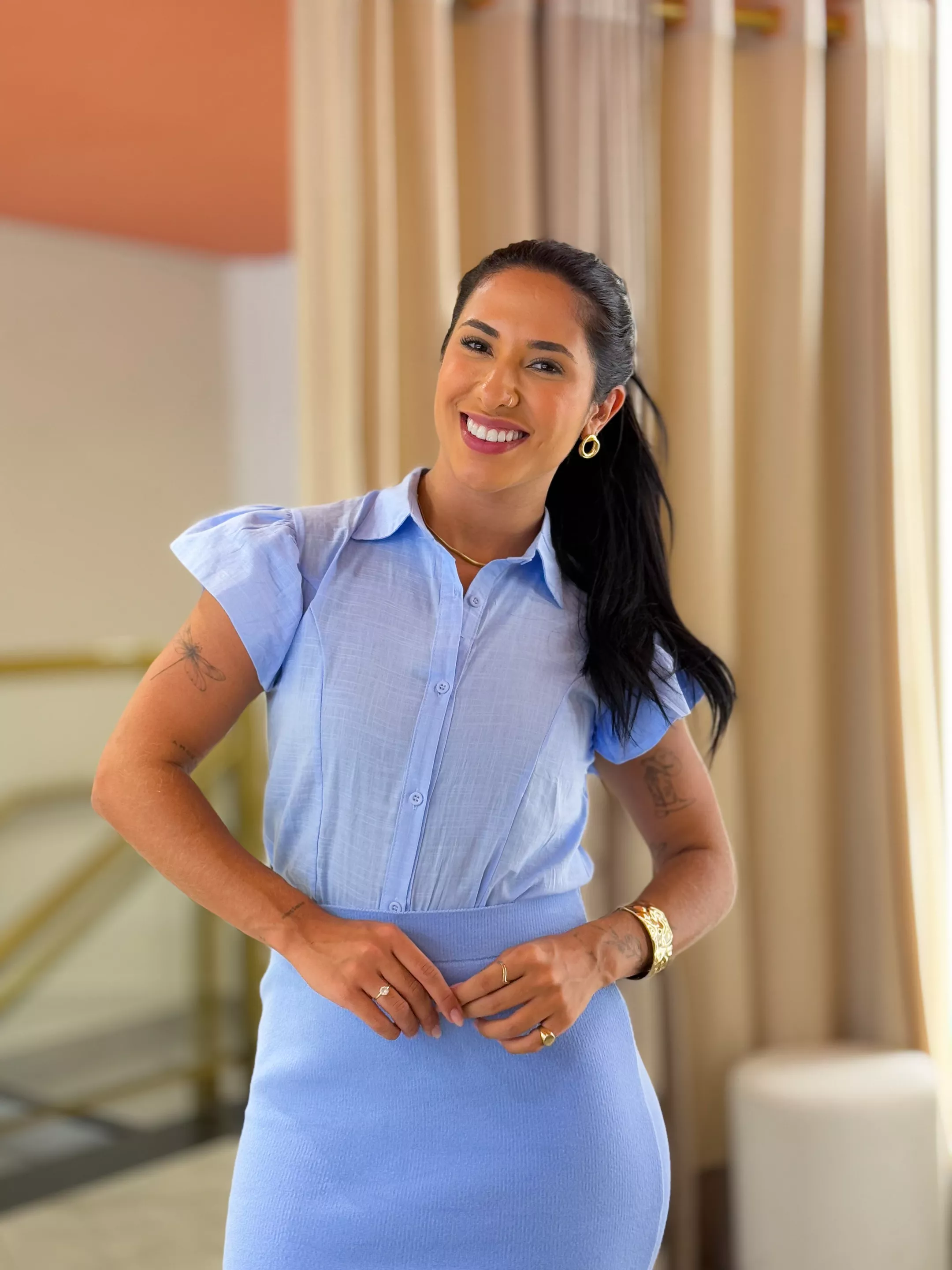 Blusa Linda Azul Bebe