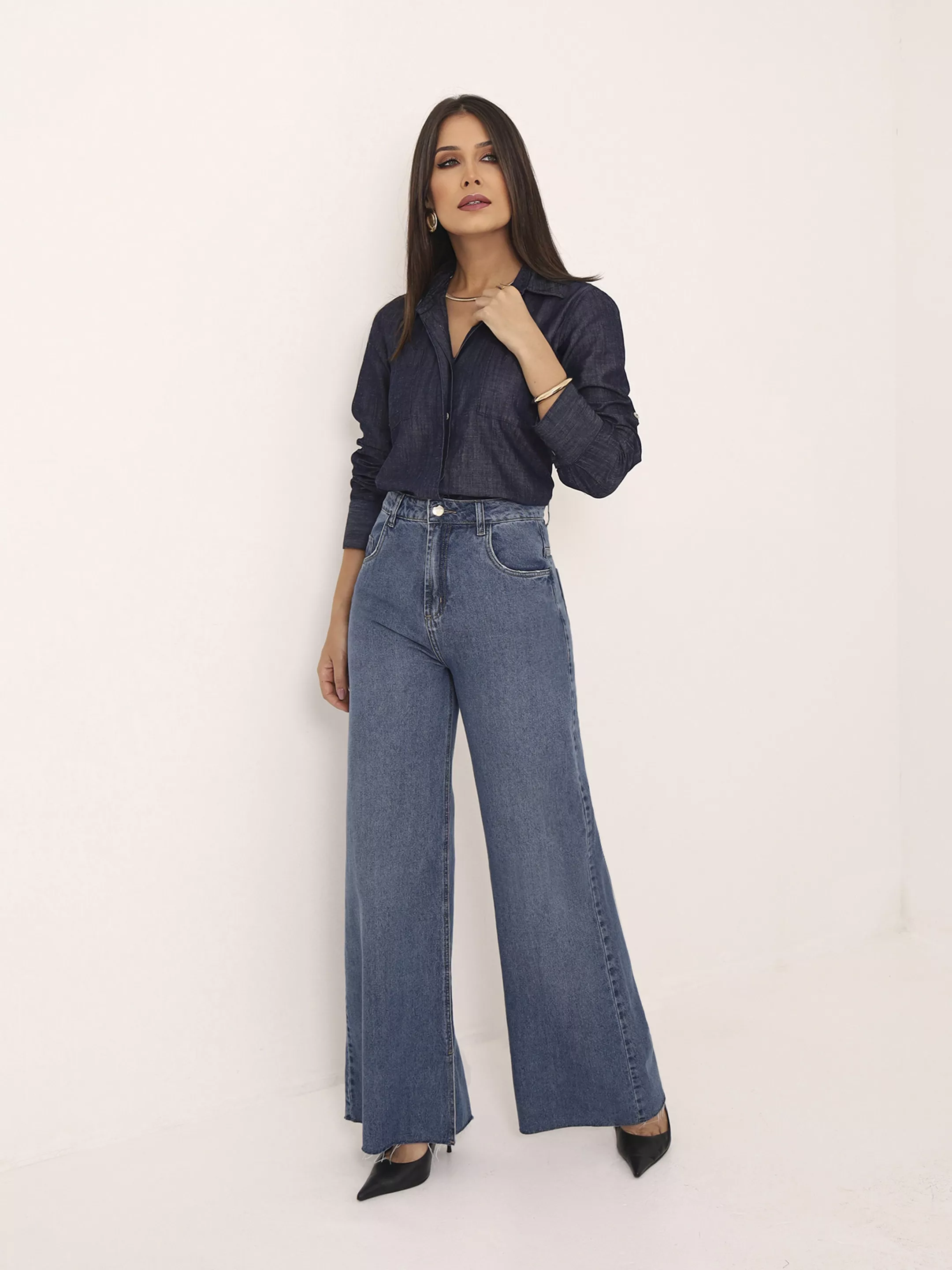Wide Leg com Fenda - 2026/56 - SIENA JEANS 