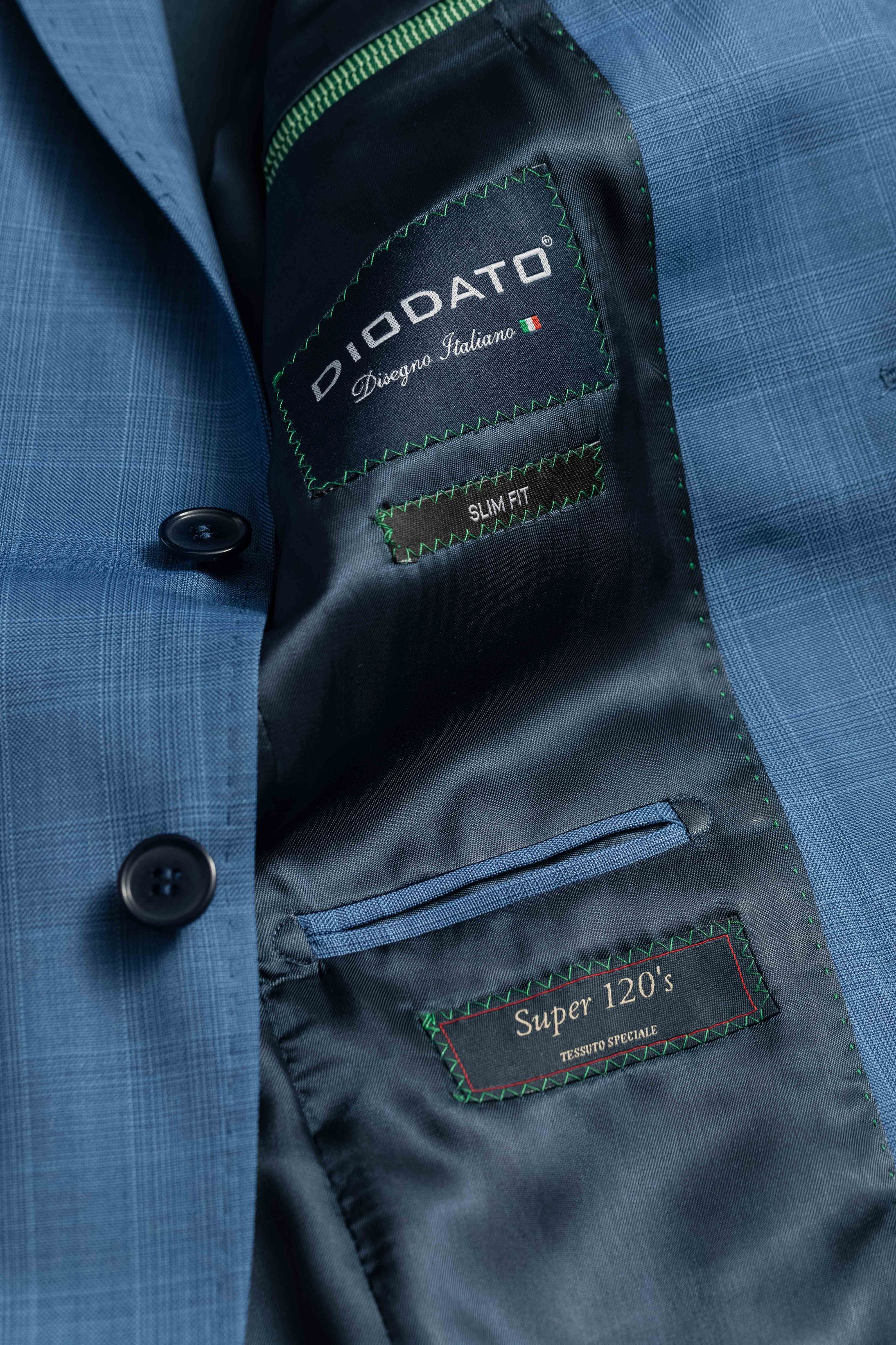 Blazer Slim Super 120 Window Pane Azul