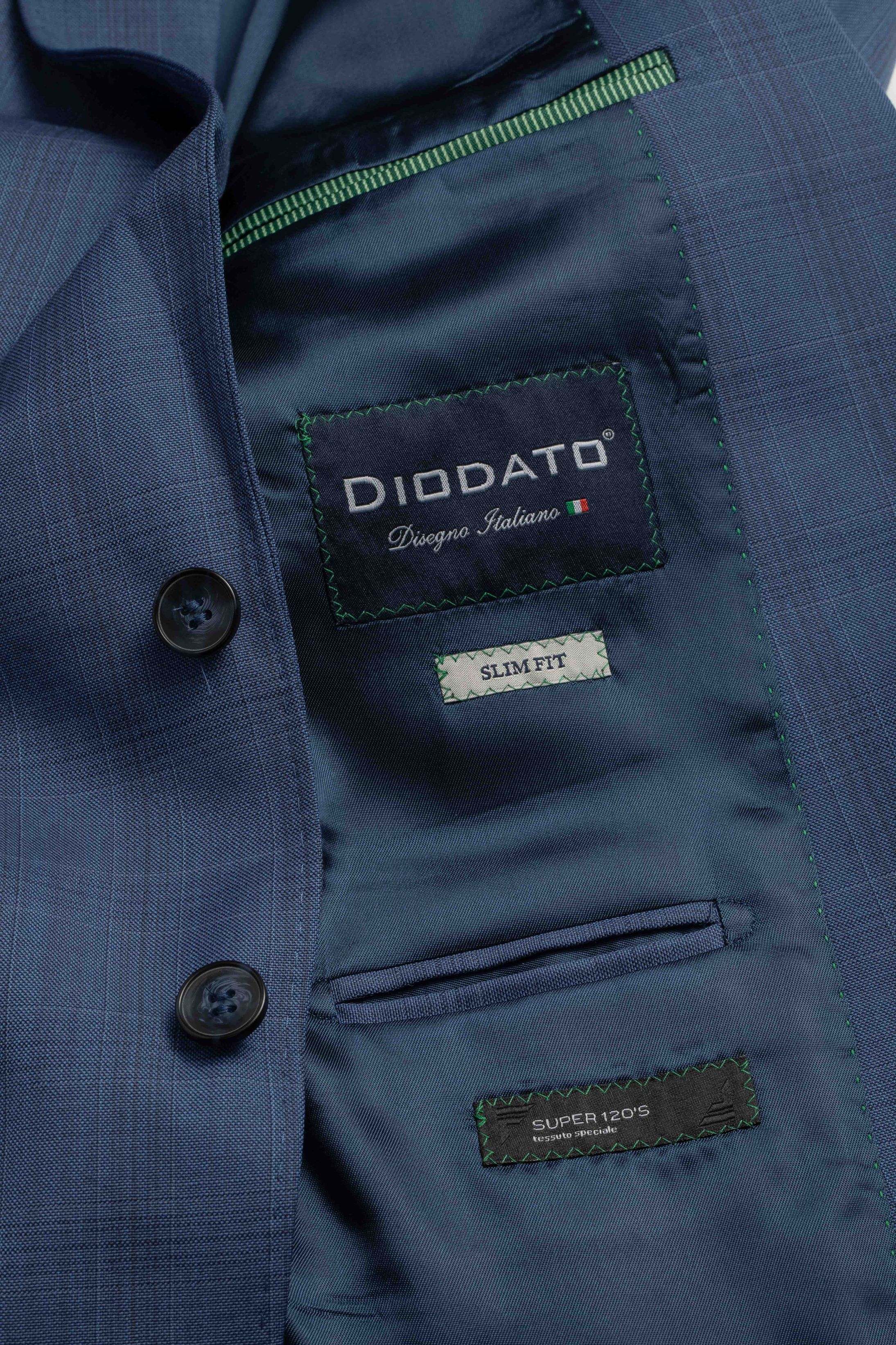 Blazer Slim Super 120 Window Pane Azul Claro