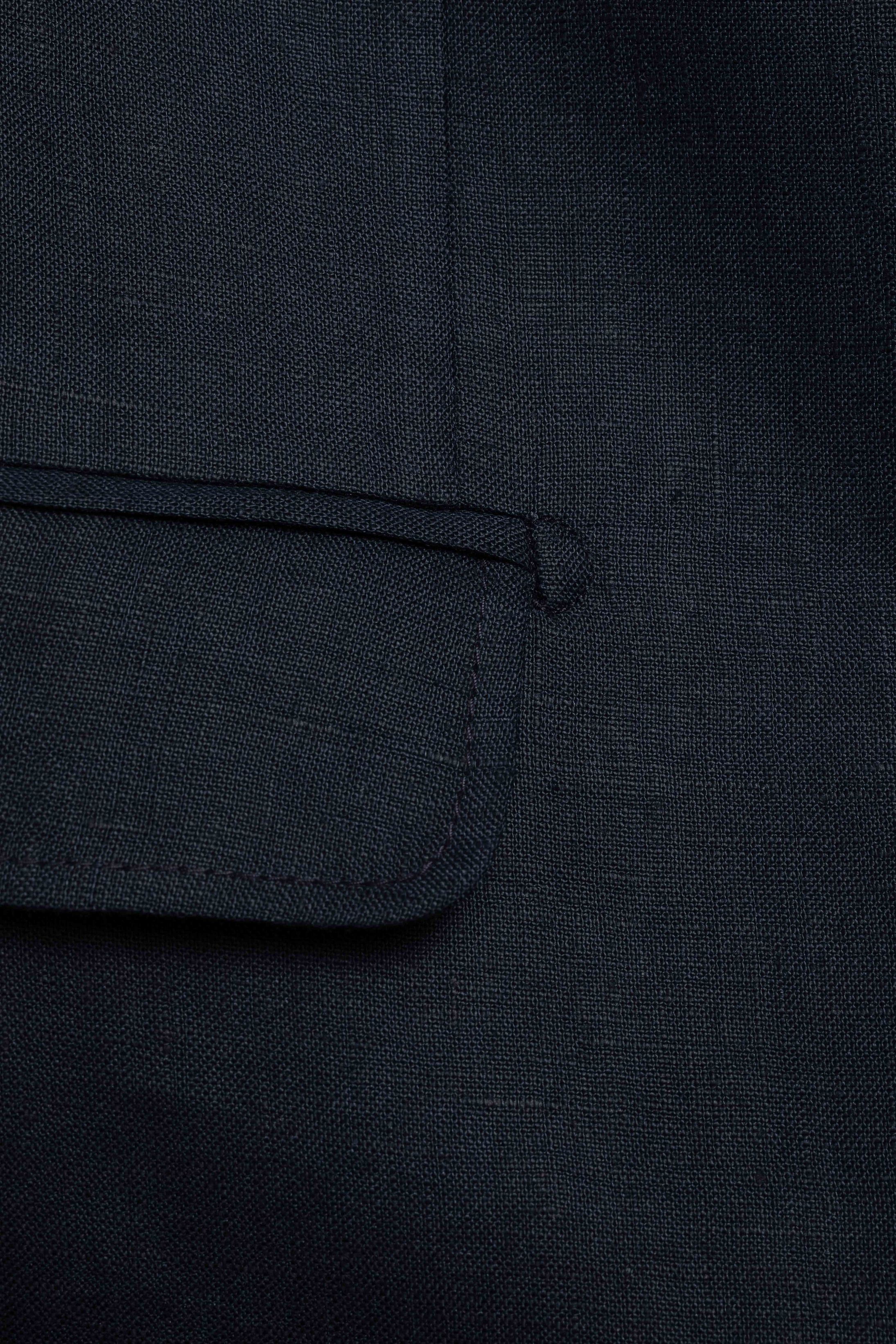Blazer Slim Linho Marinho