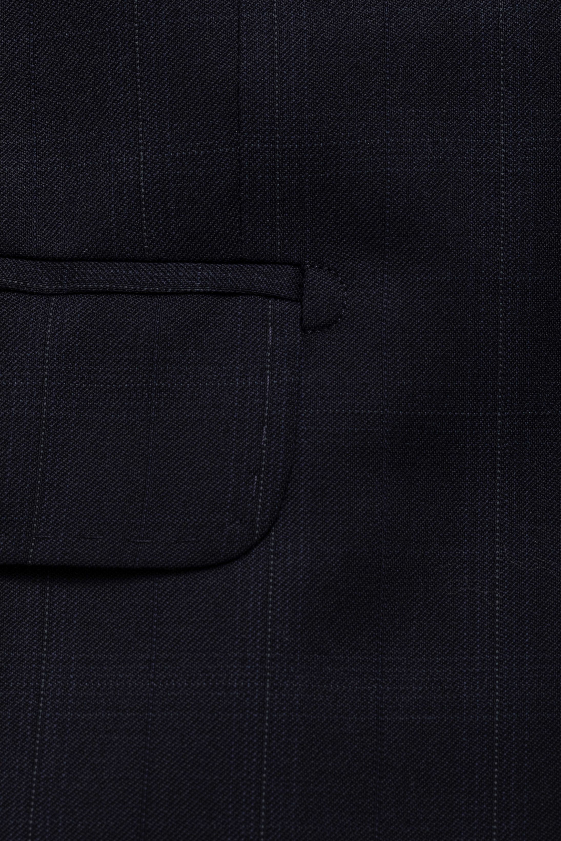 Blazer Reda Super 110 Slim Window Pane Marinho