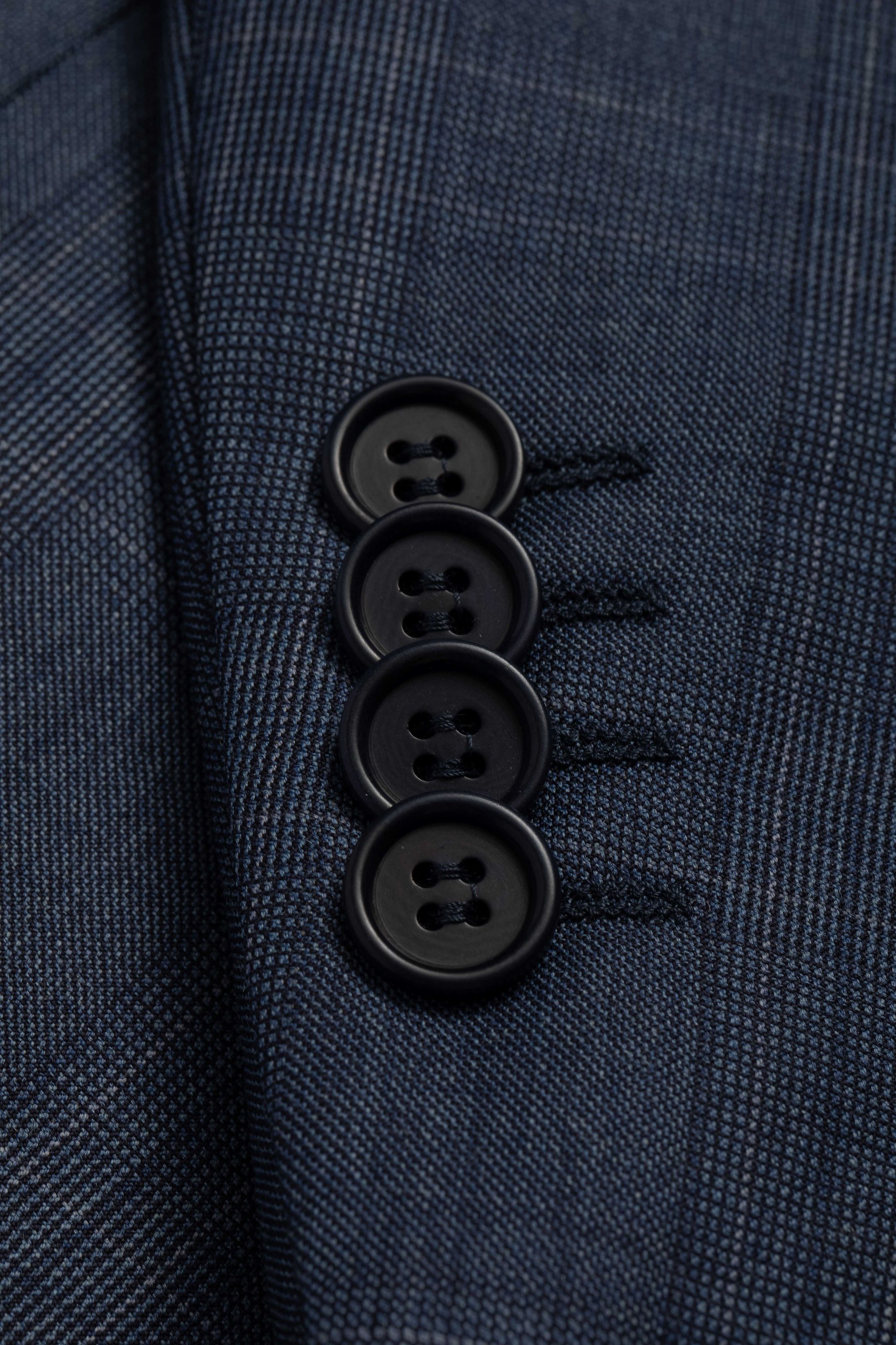 Blazer Reda Super 130 Slim Window Pane Azul - Diodato Alfaiataria