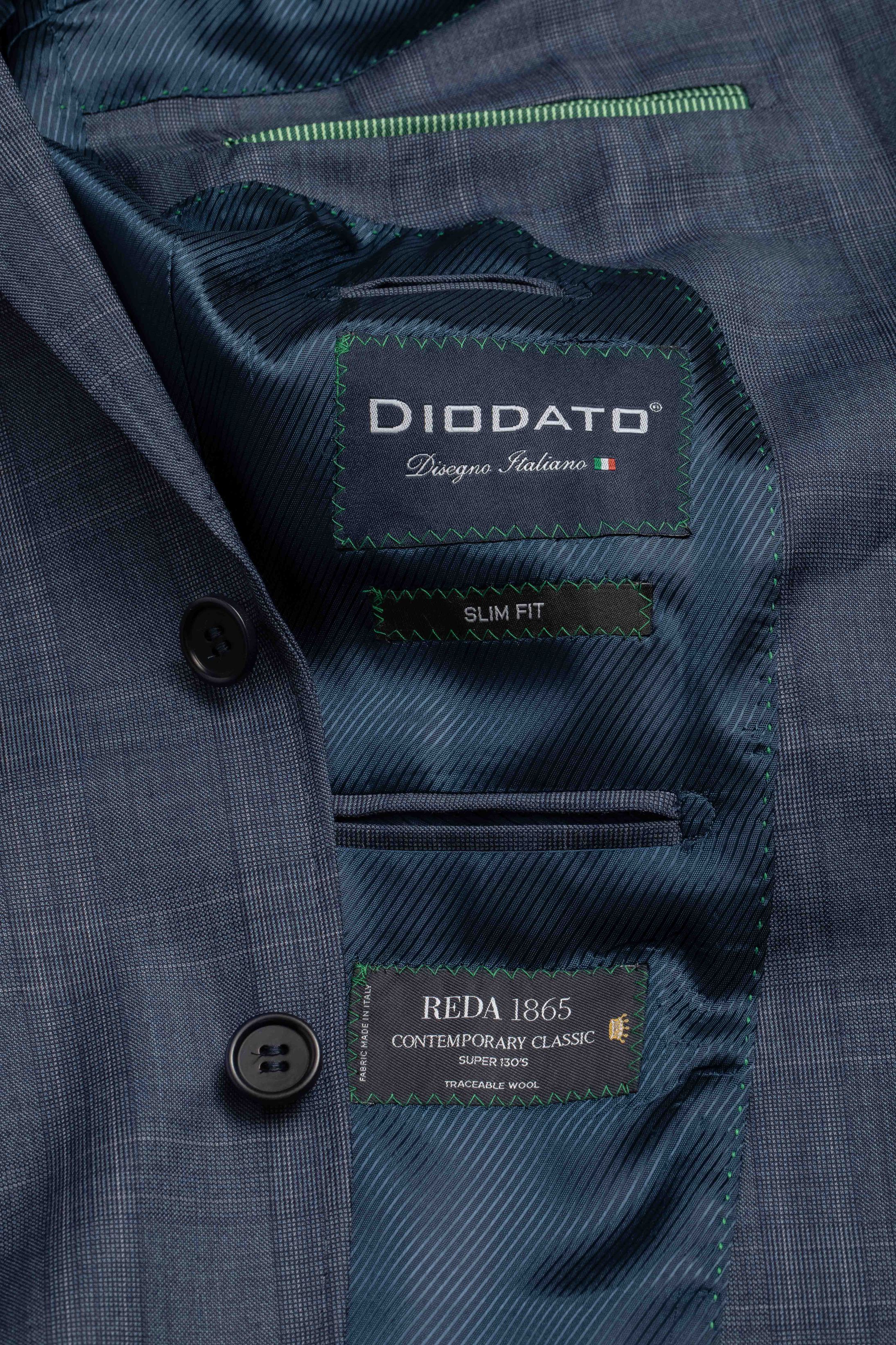 Blazer Reda Super 130 Slim Window Pane Azul