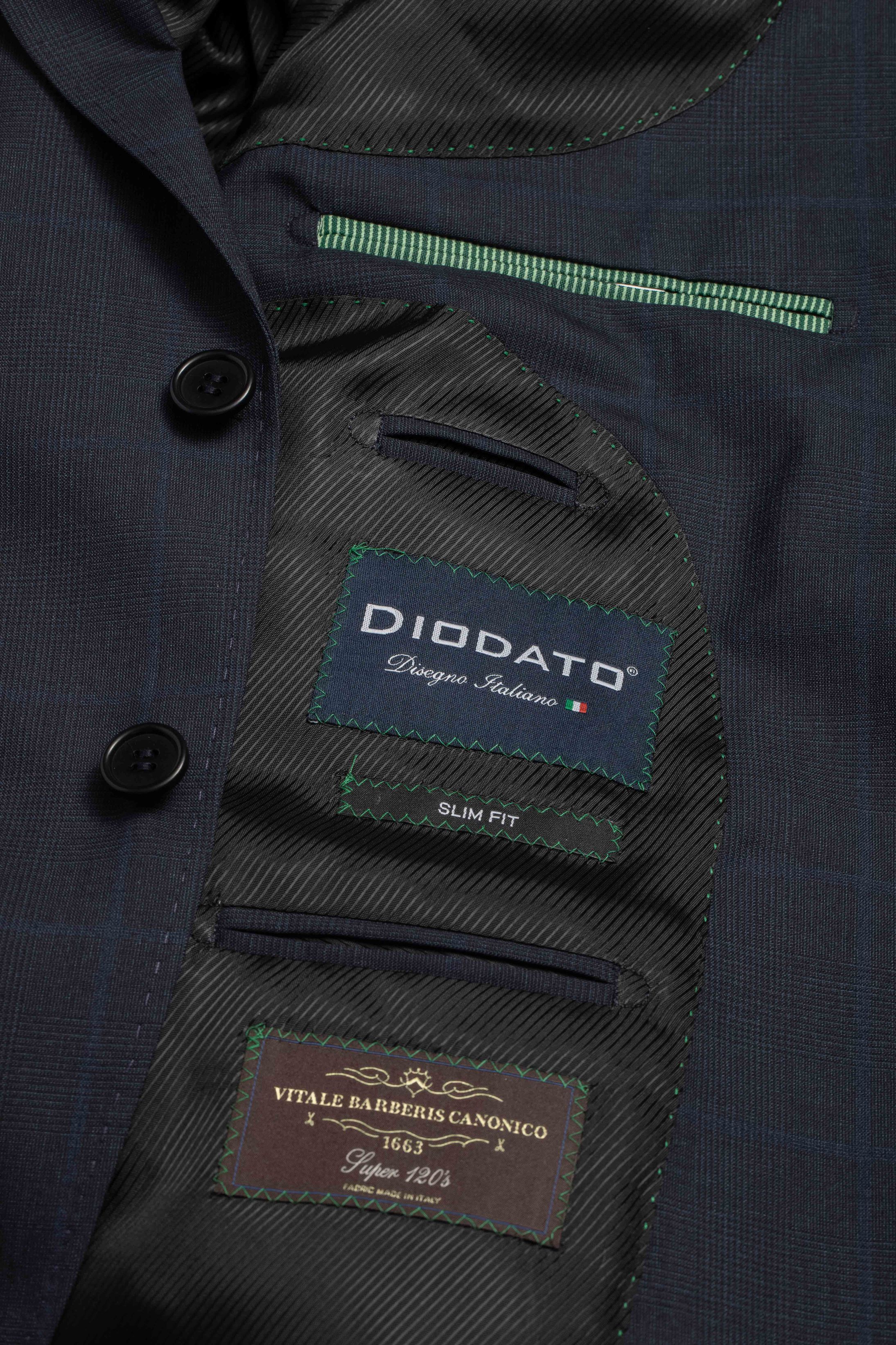 Blazer Canônico Super 120 Slim Window Pane Marinho 