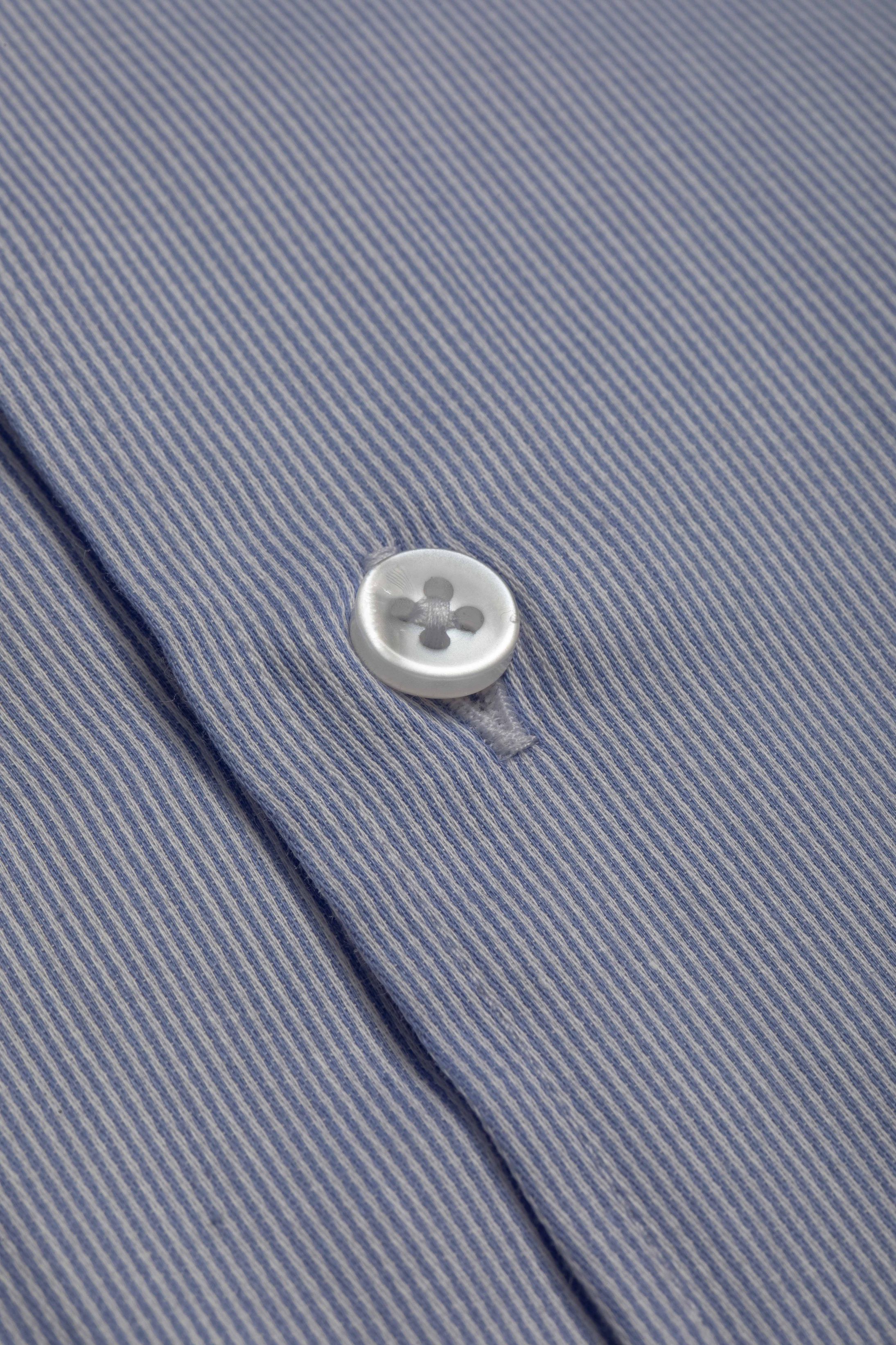 Camisa Manga Longa Slim fit Listrada azul