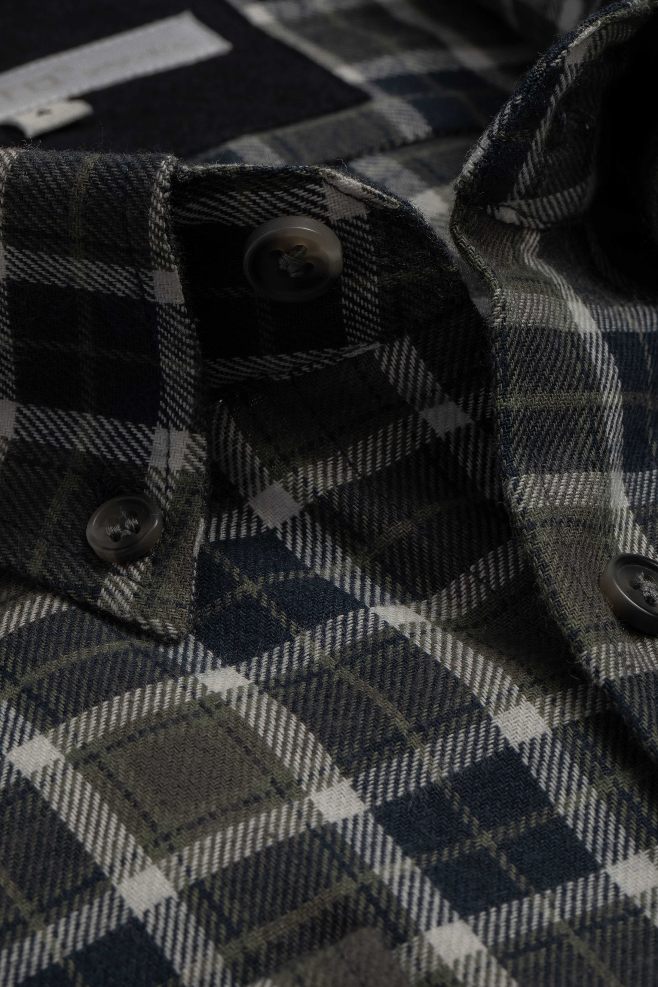 Camisa Manga Longa Regular Xadrez Verde Marinho - Diodato Alfaiataria