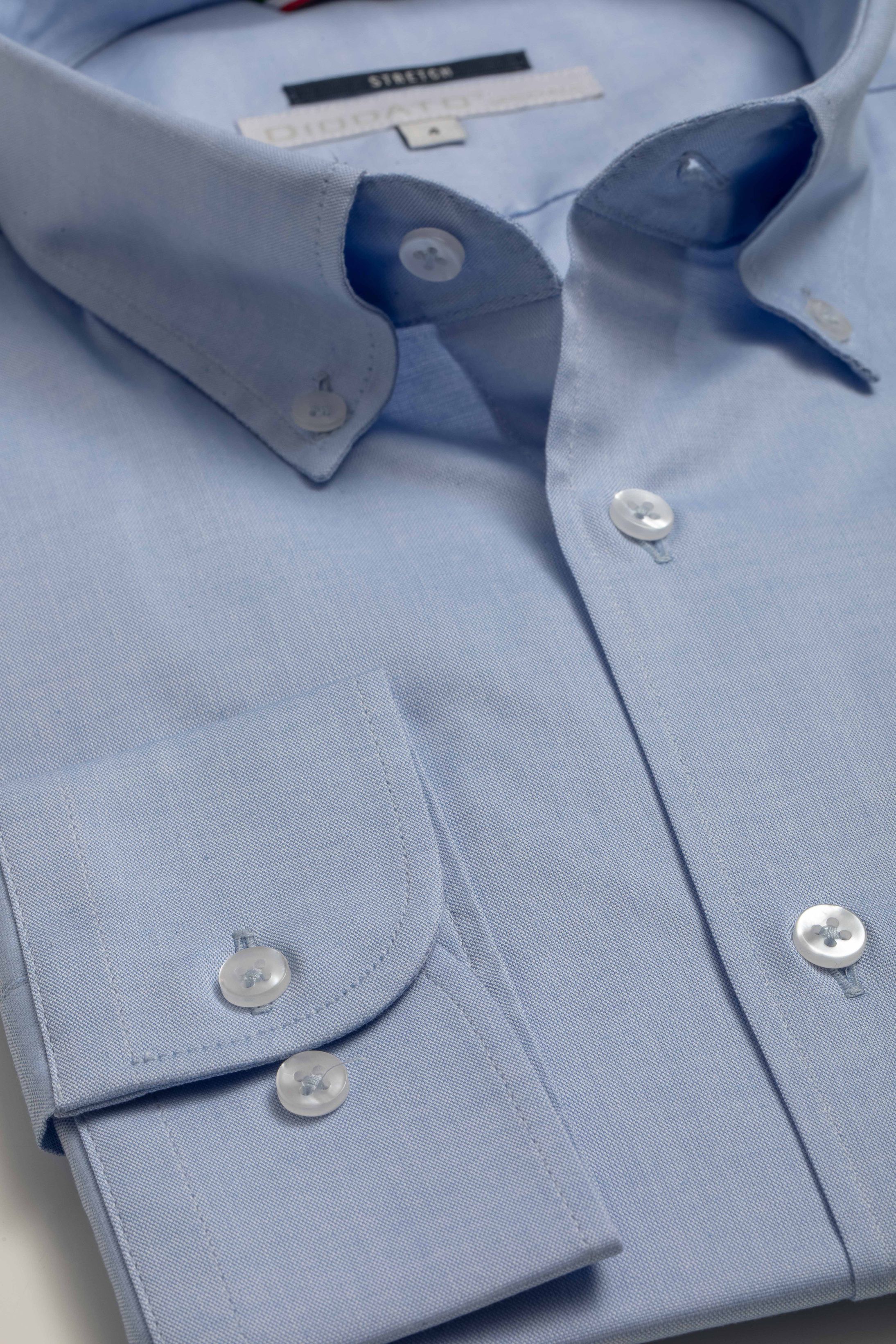 Camisa Manga Longa Regular Azul 