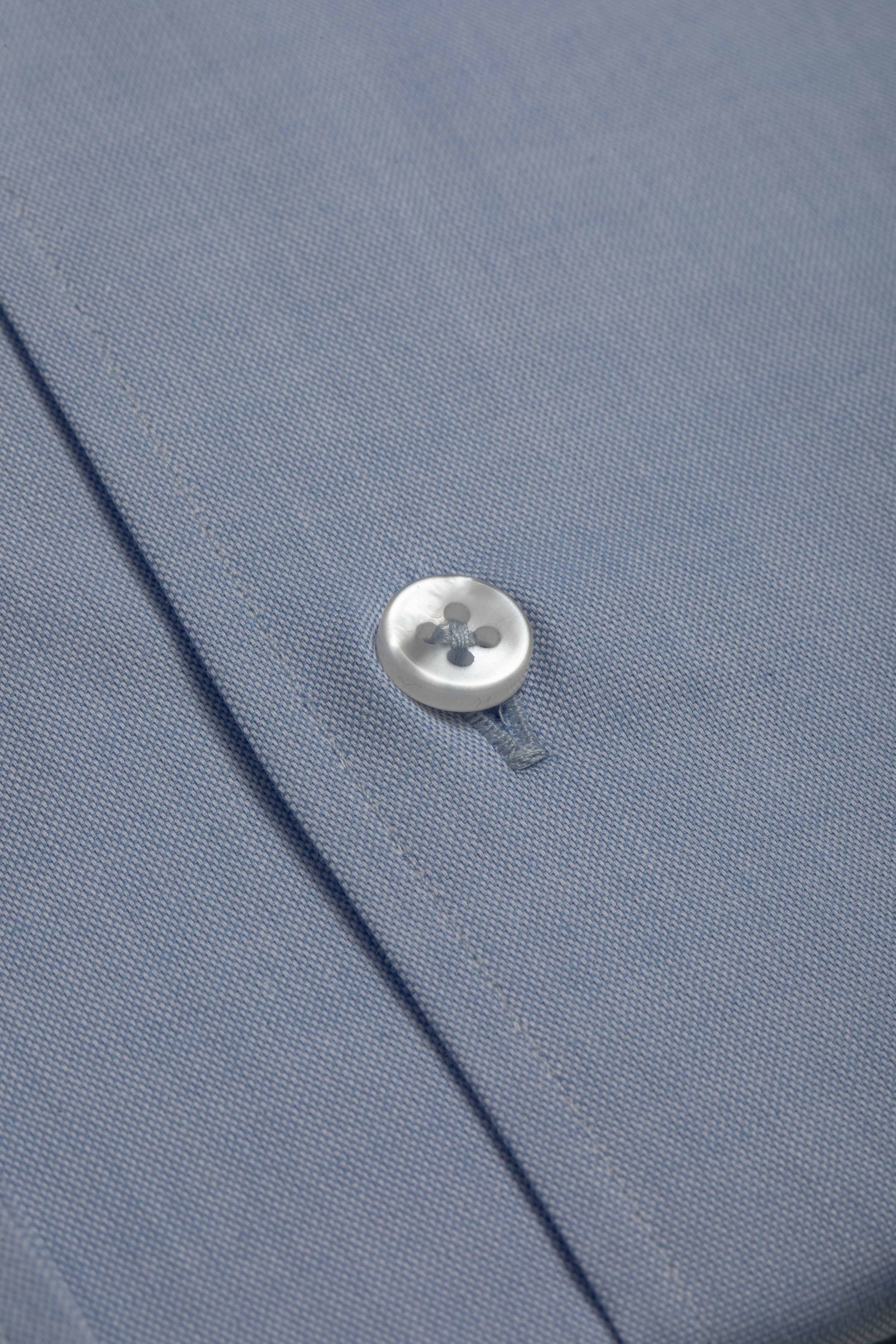 Camisa Manga Longa Regular Azul 