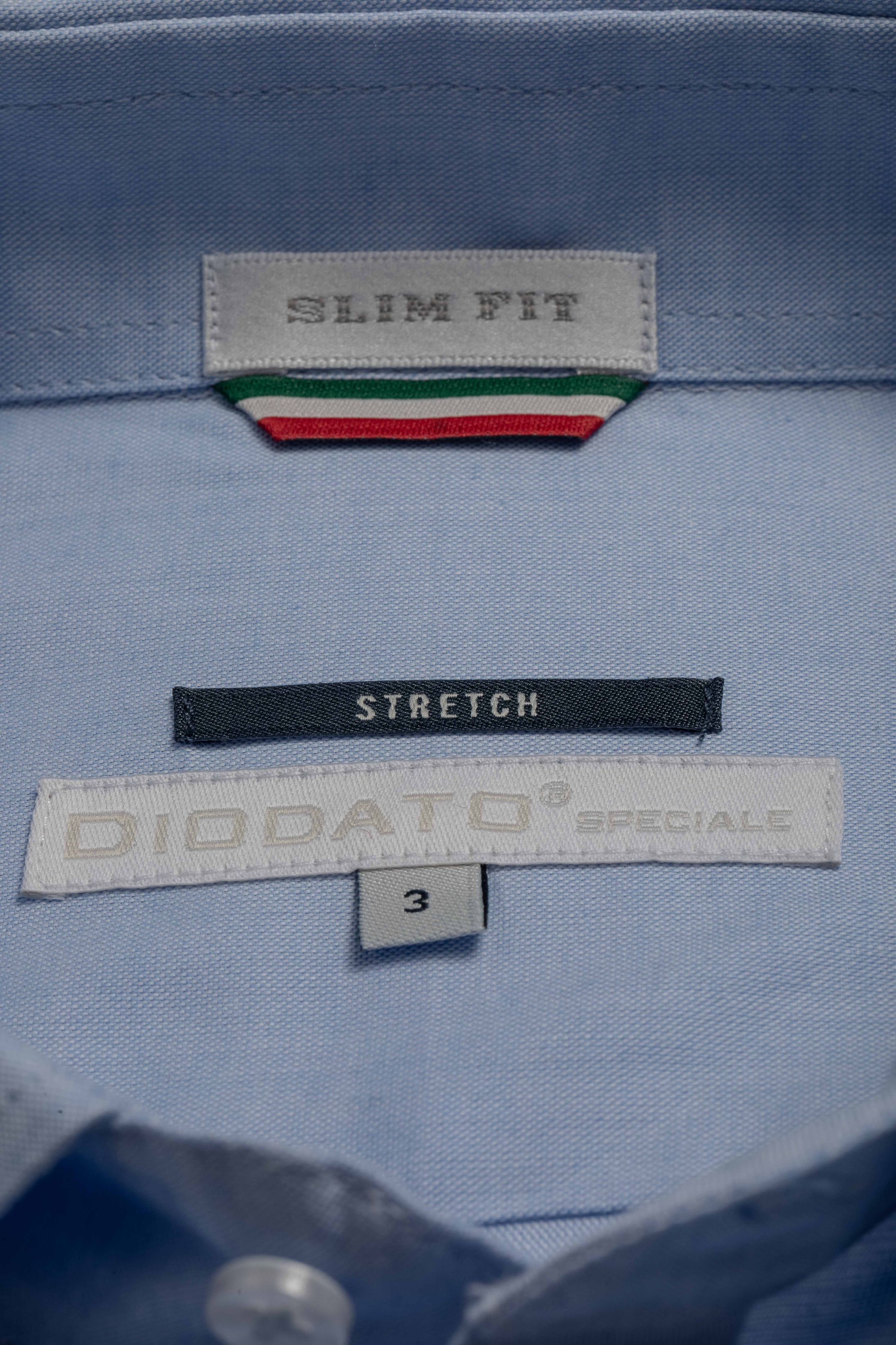 Camisa Manga Longa Slim fit Azul Claro