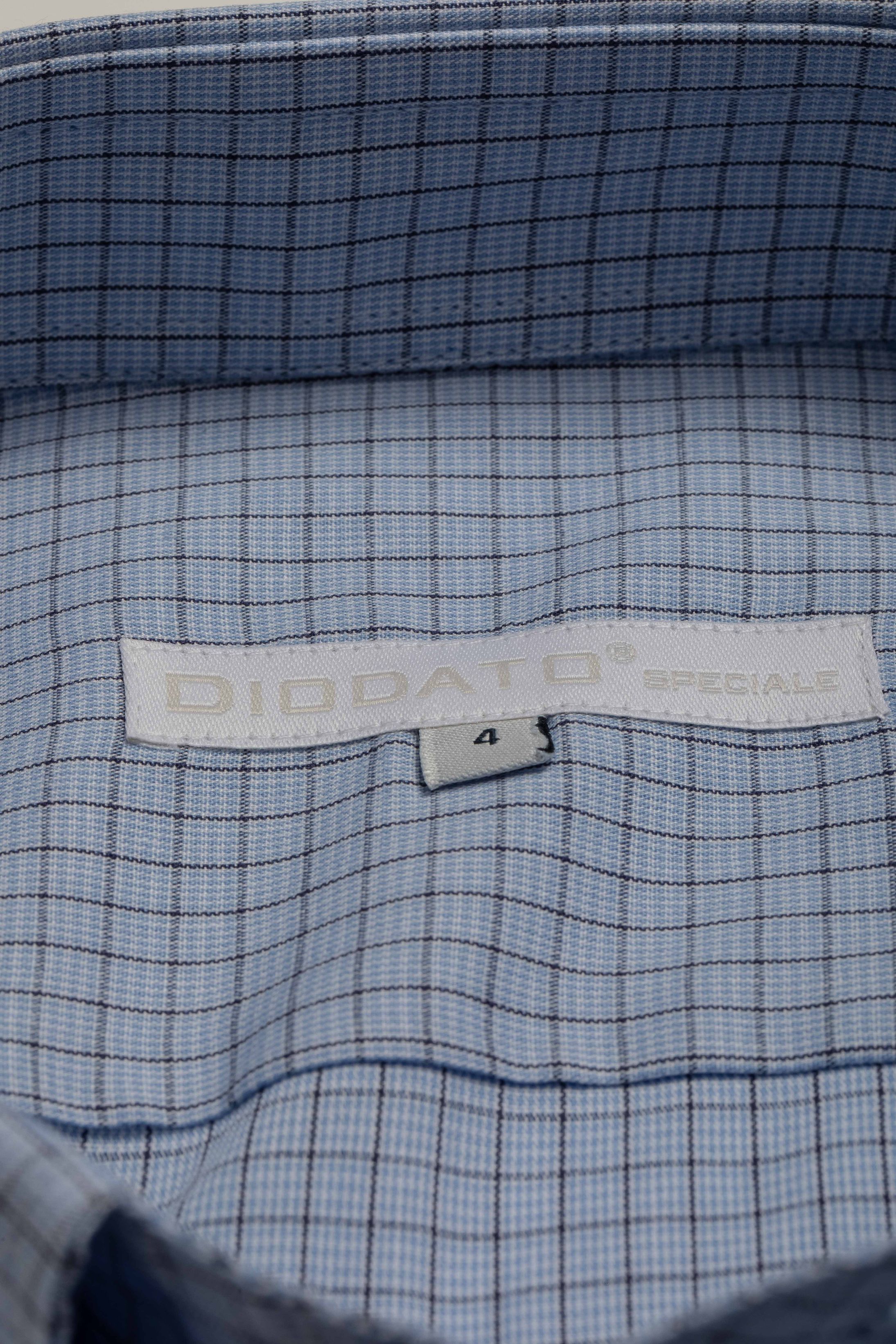 Camisa Manga Longa Regular Quadriculado Azul