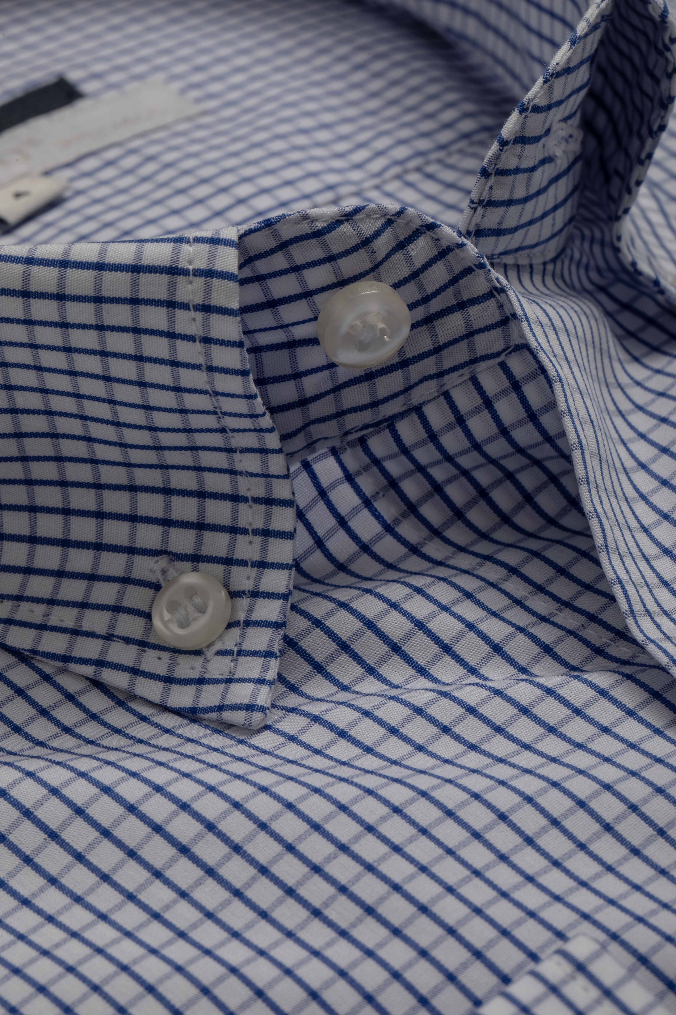 Camisa Manga Longa Regular Quadriculada Marinho - Diodato Alfaiataria