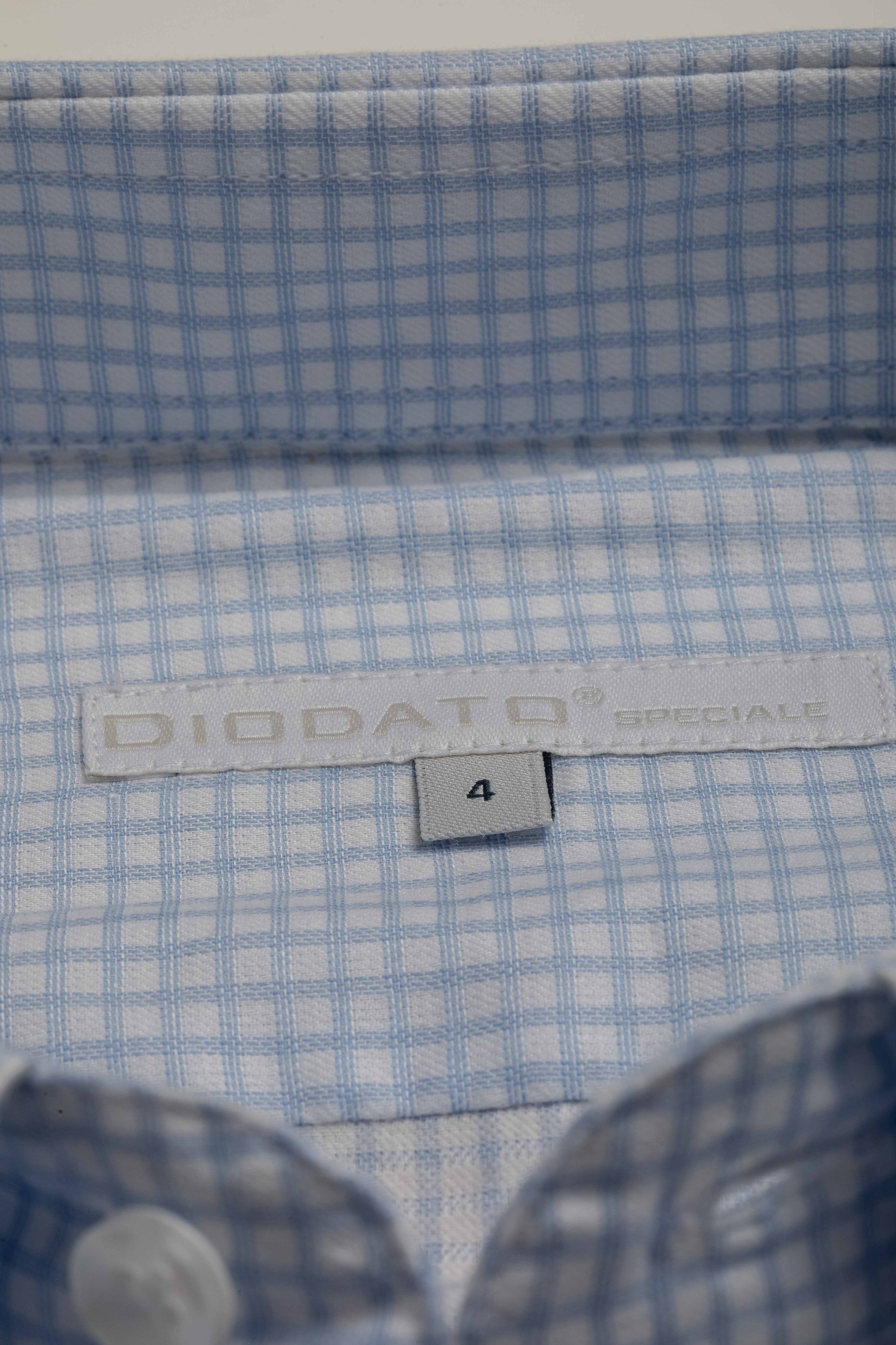 Camisa Manga Longa Regular Quadriculado Branco/azul
