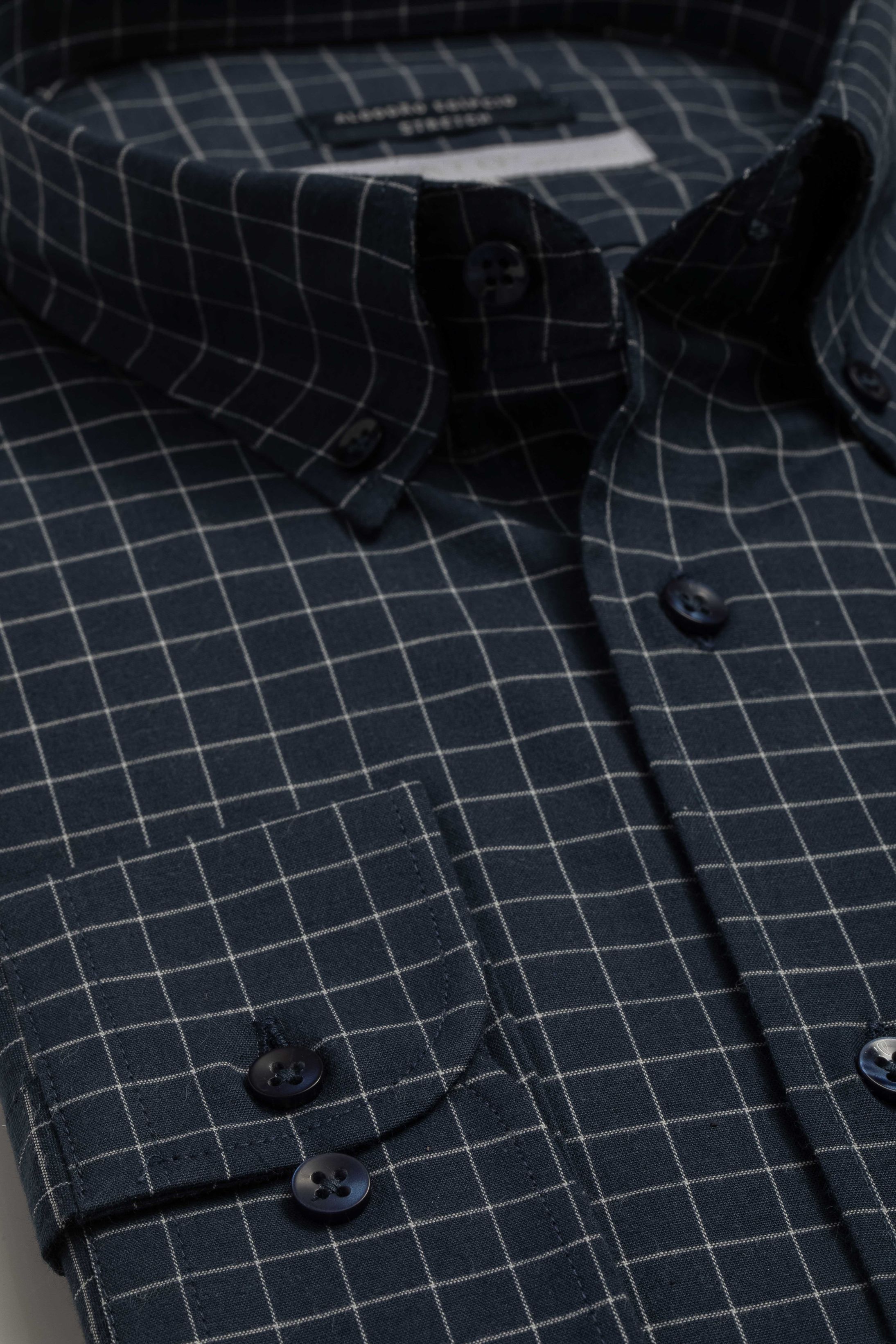 Camisa Manga Longa Regular Marinho