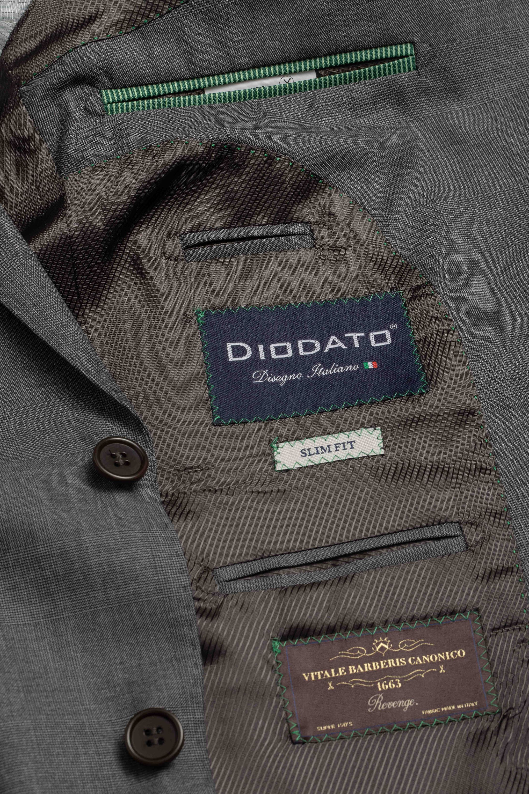 Costume Canônico Super 150 Slim Window Pane Cinza médio 