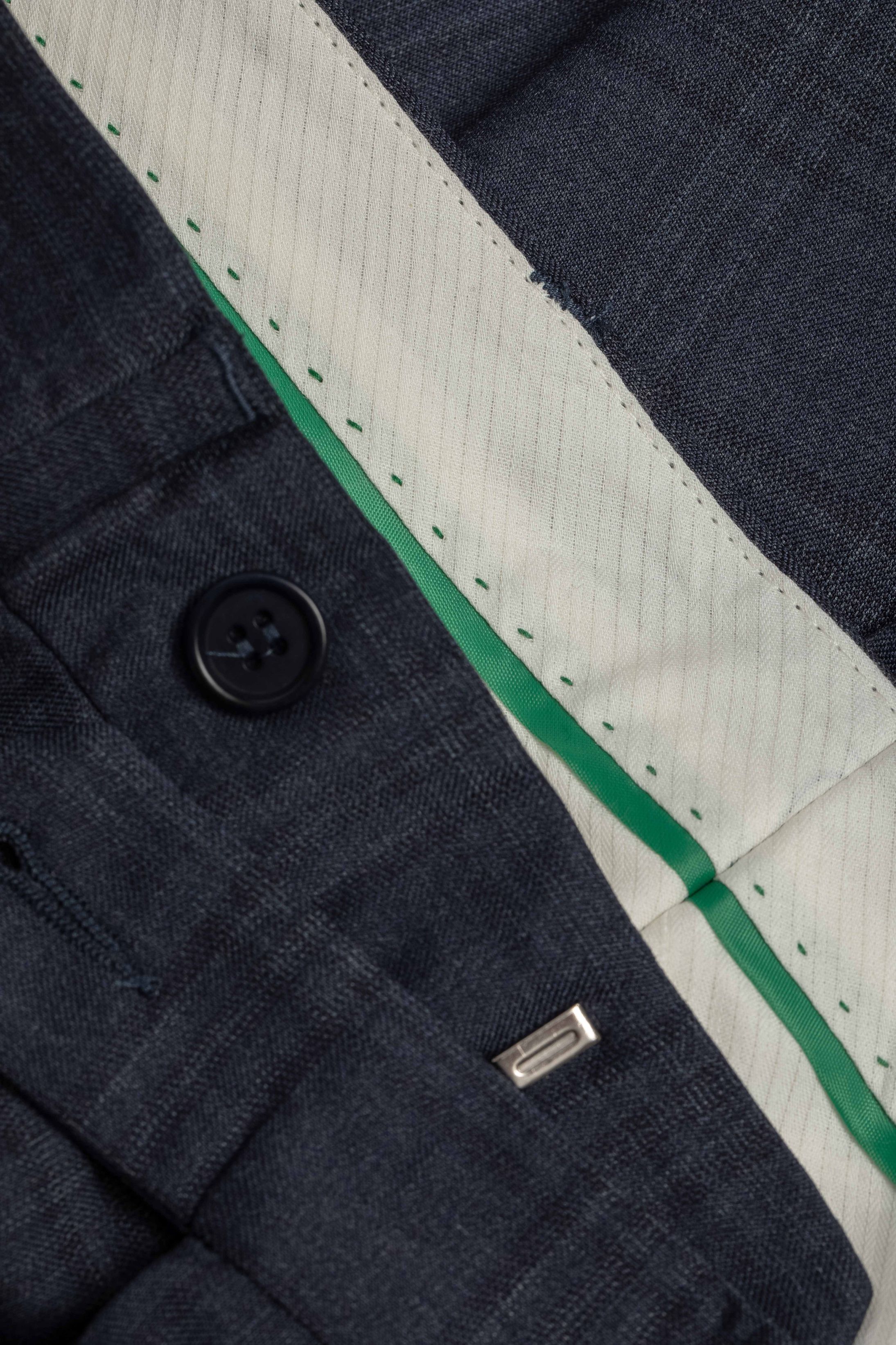 Costume Reda Super 110 Slim Window Pane Marinho 