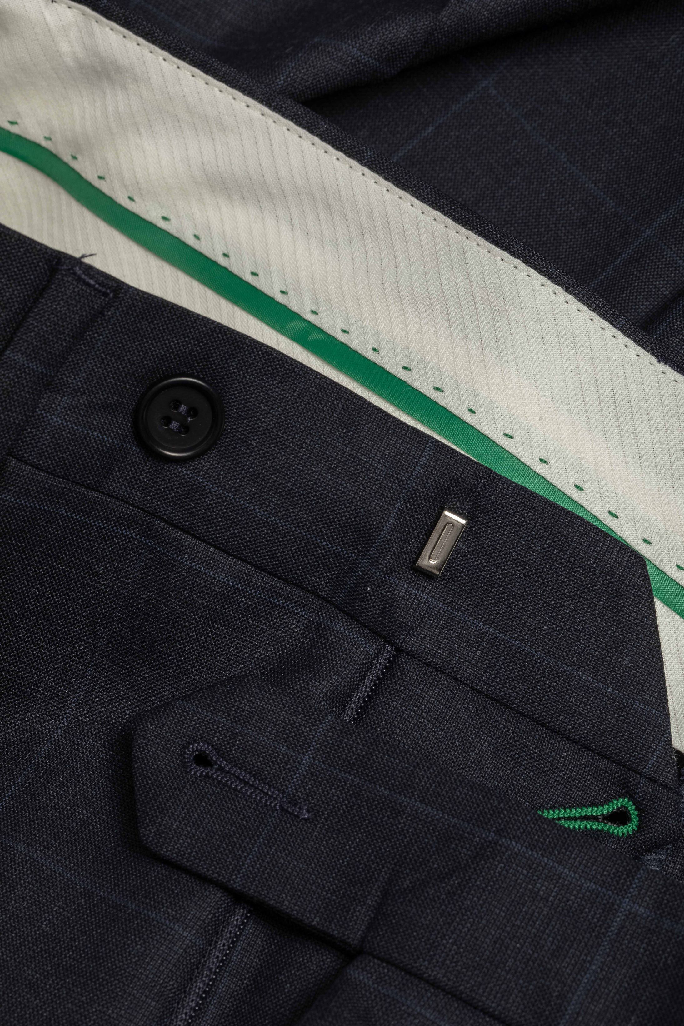 Costume Canônico Super 150 Slim Window Pane Marinho