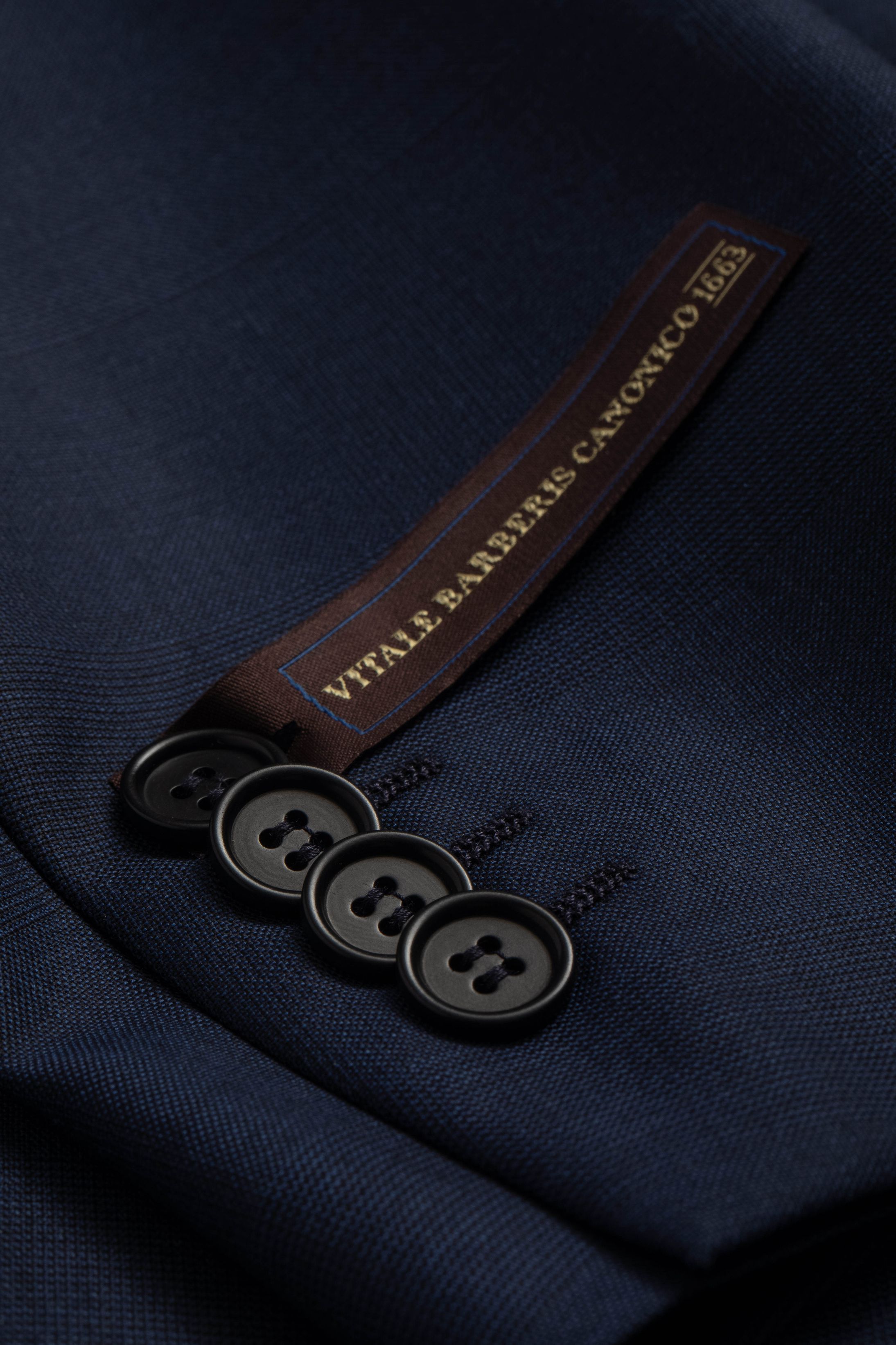 Costume Canônico Super 150 Slim Window Pane Marinho 