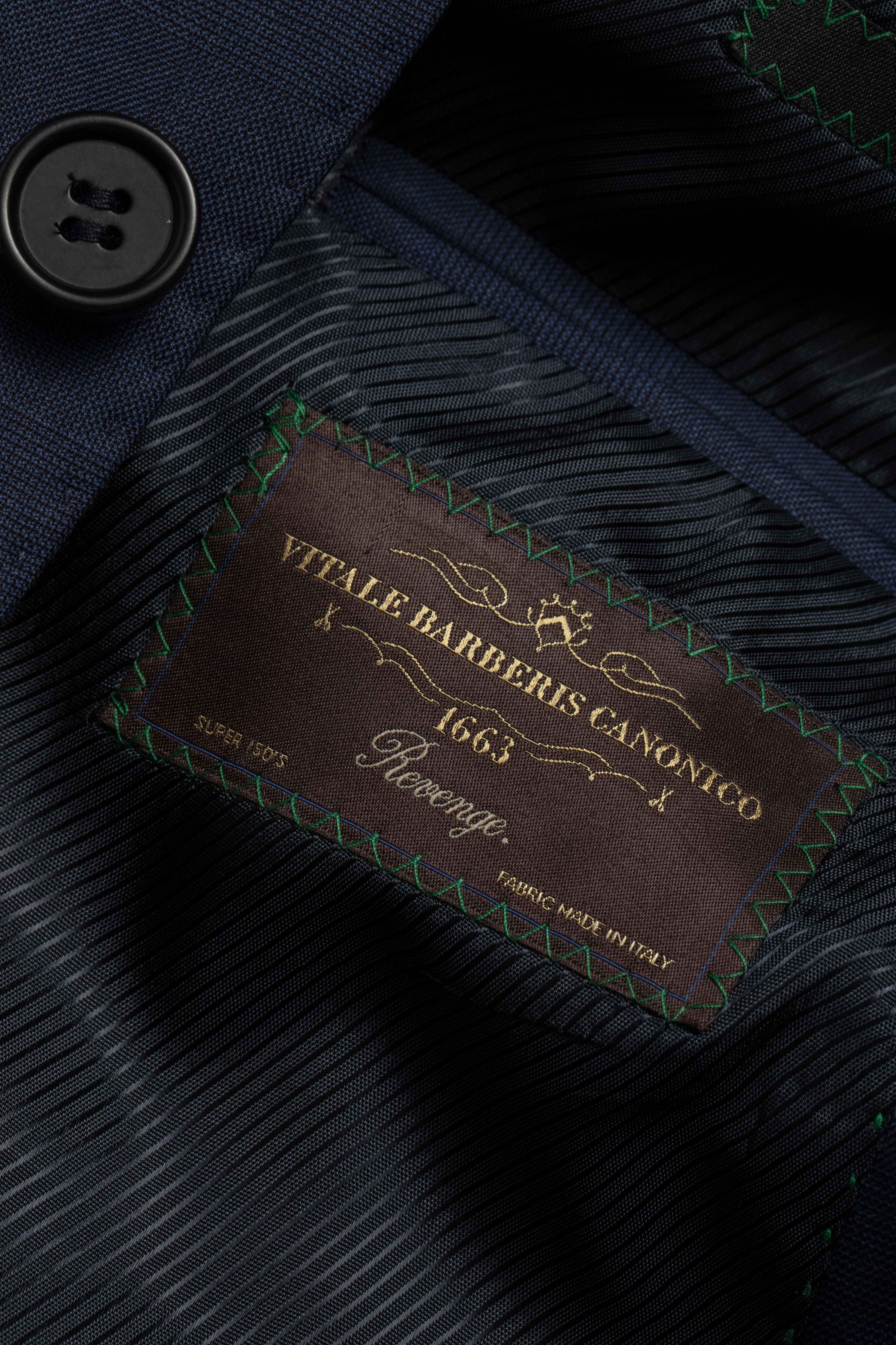 Costume Canônico Super 150 Slim Window Pane Marinho 
