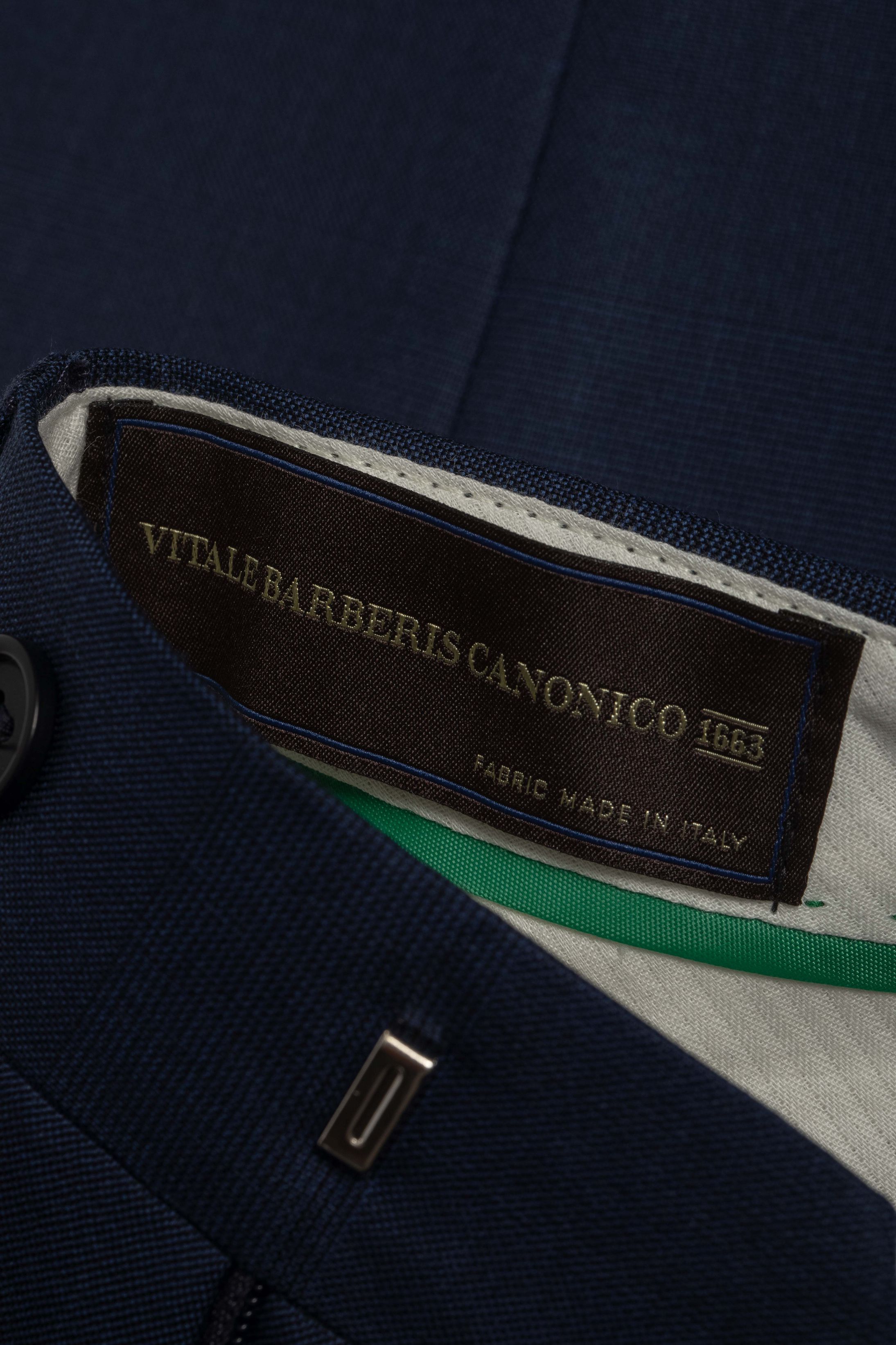 Costume Canônico Super 150 Slim Window Pane Marinho 