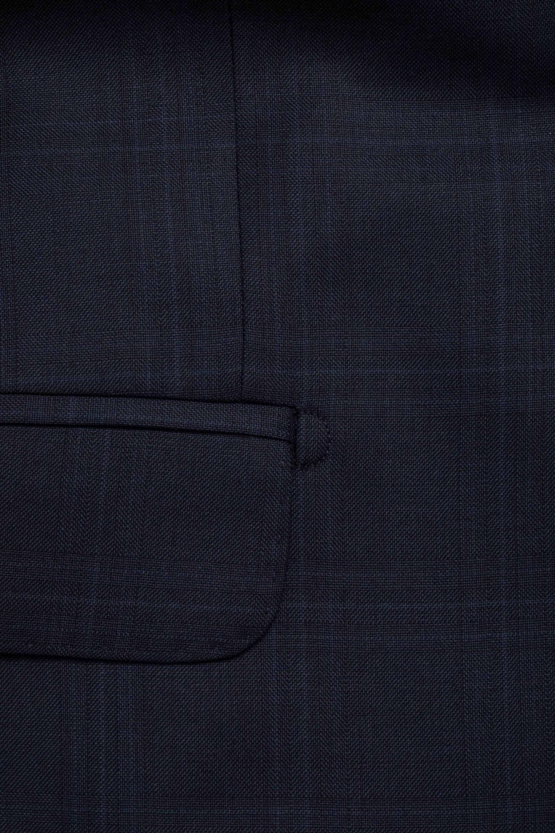 Costume Reda Super 150 Slim Window Pane Marinho 