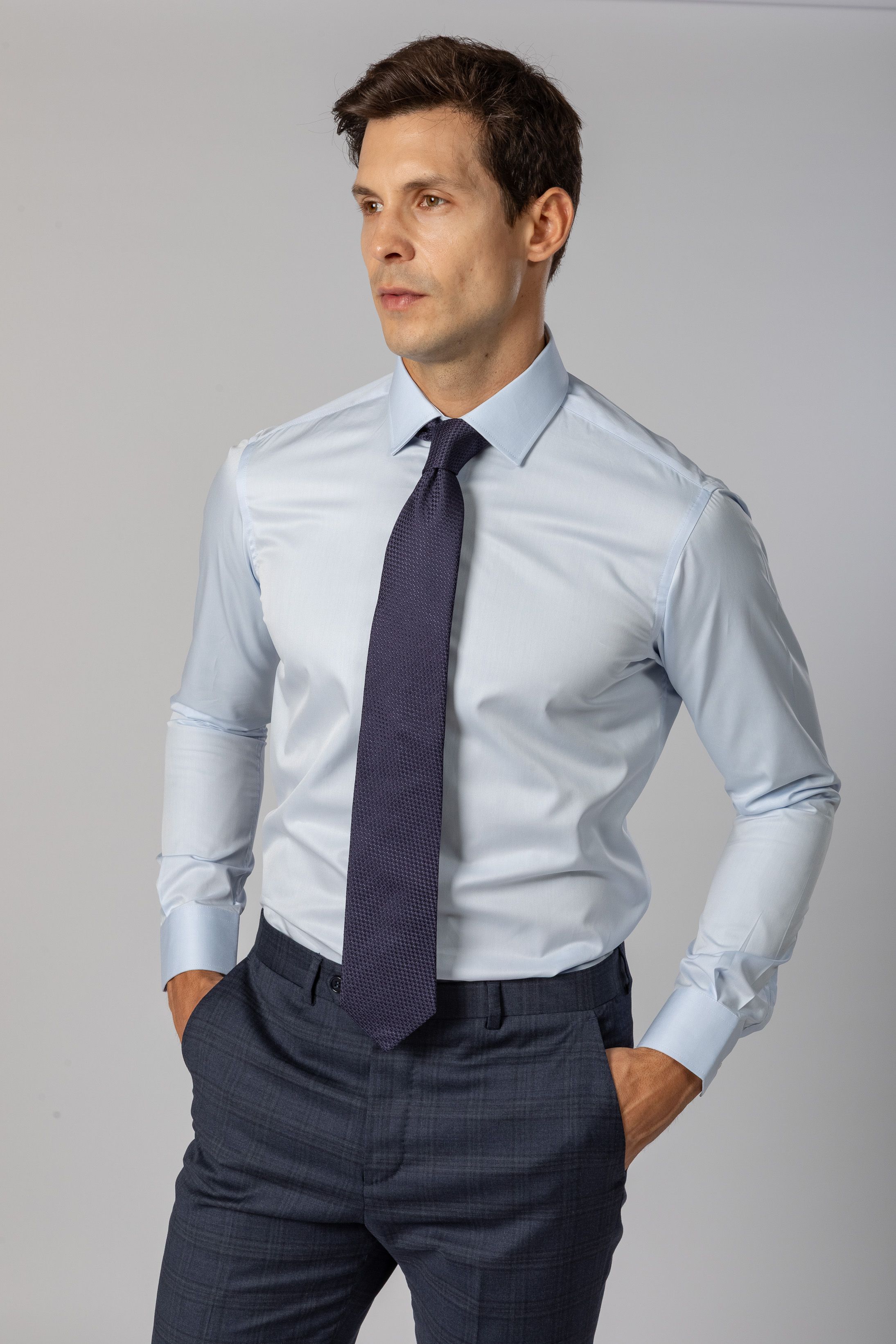Camisa Social Regular Fio 140 Extra longo