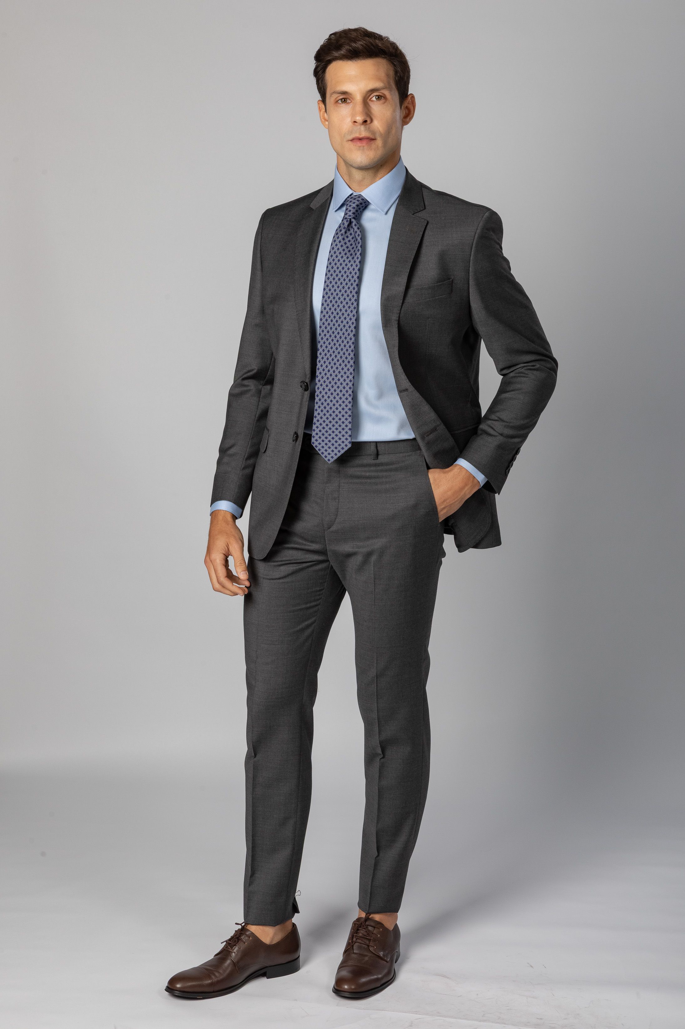 Costume Super 120 Regular Cinza Médio - Diodato Alfaiataria