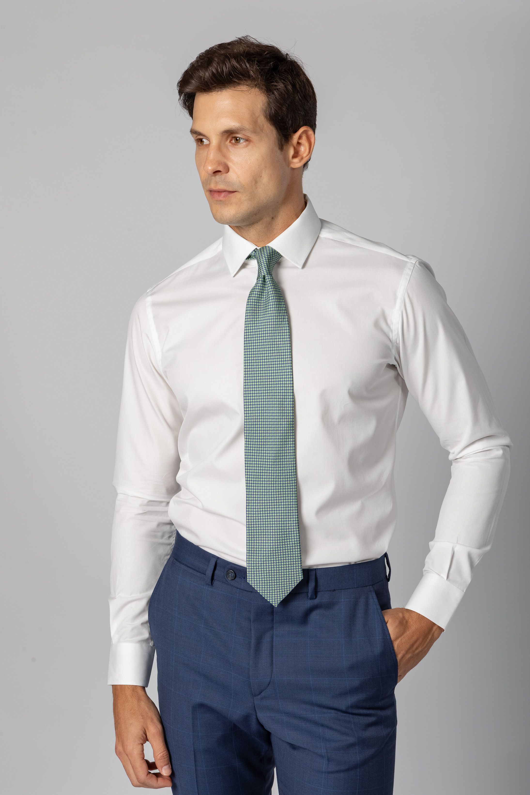 Camisa Social Slim fit Fio 80 Liquid Ammonia Branc - Diodato Alfaiataria