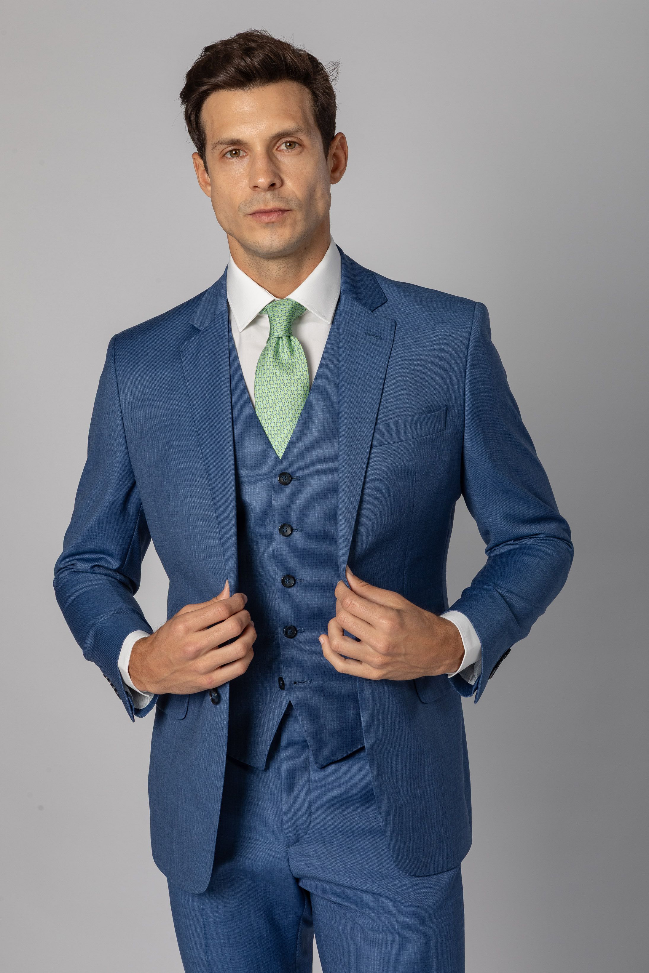 Terno Super 120 Slim Azul Médio 