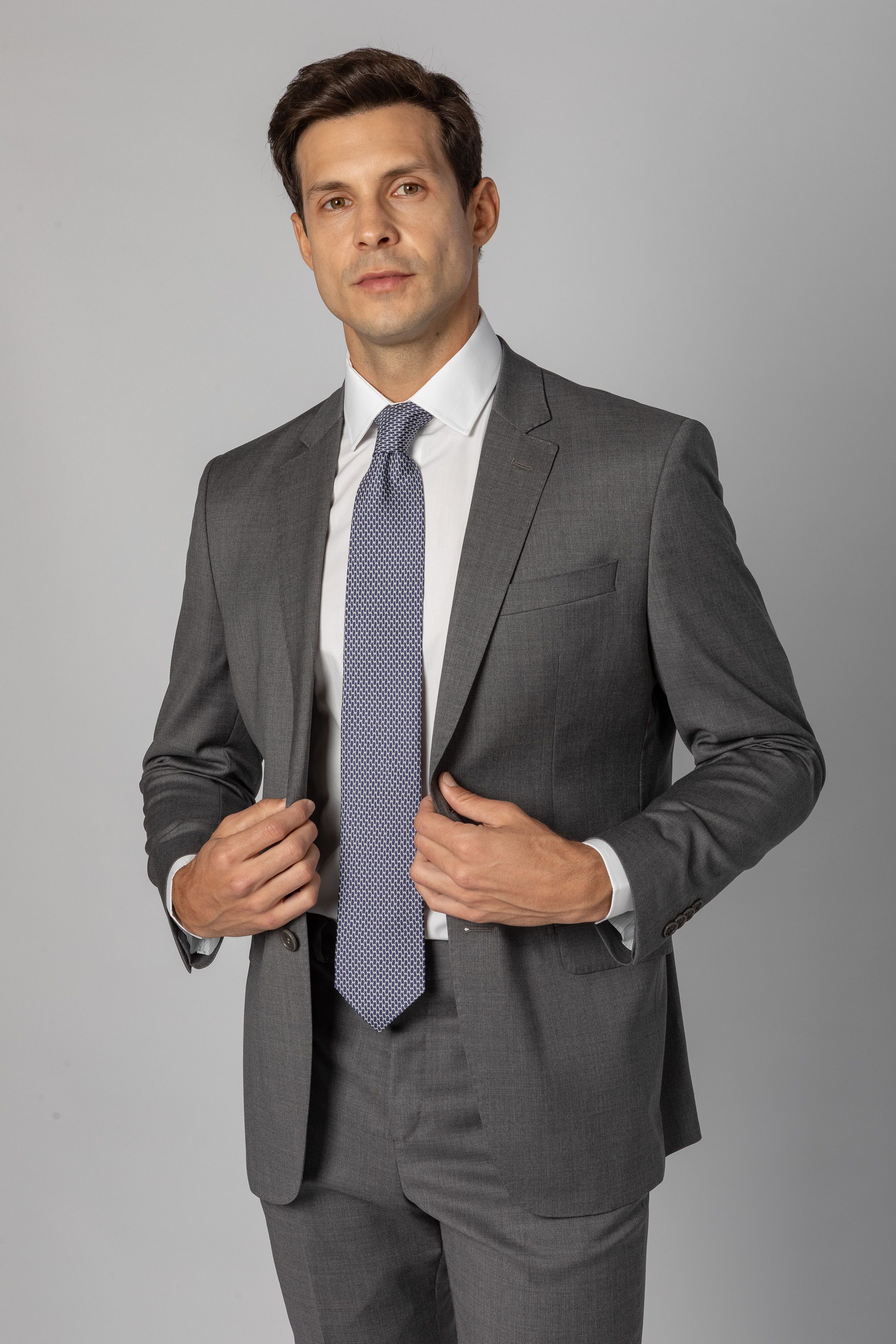 Costume Reda Super 110 Slim Cinza claro - Diodato Alfaiataria