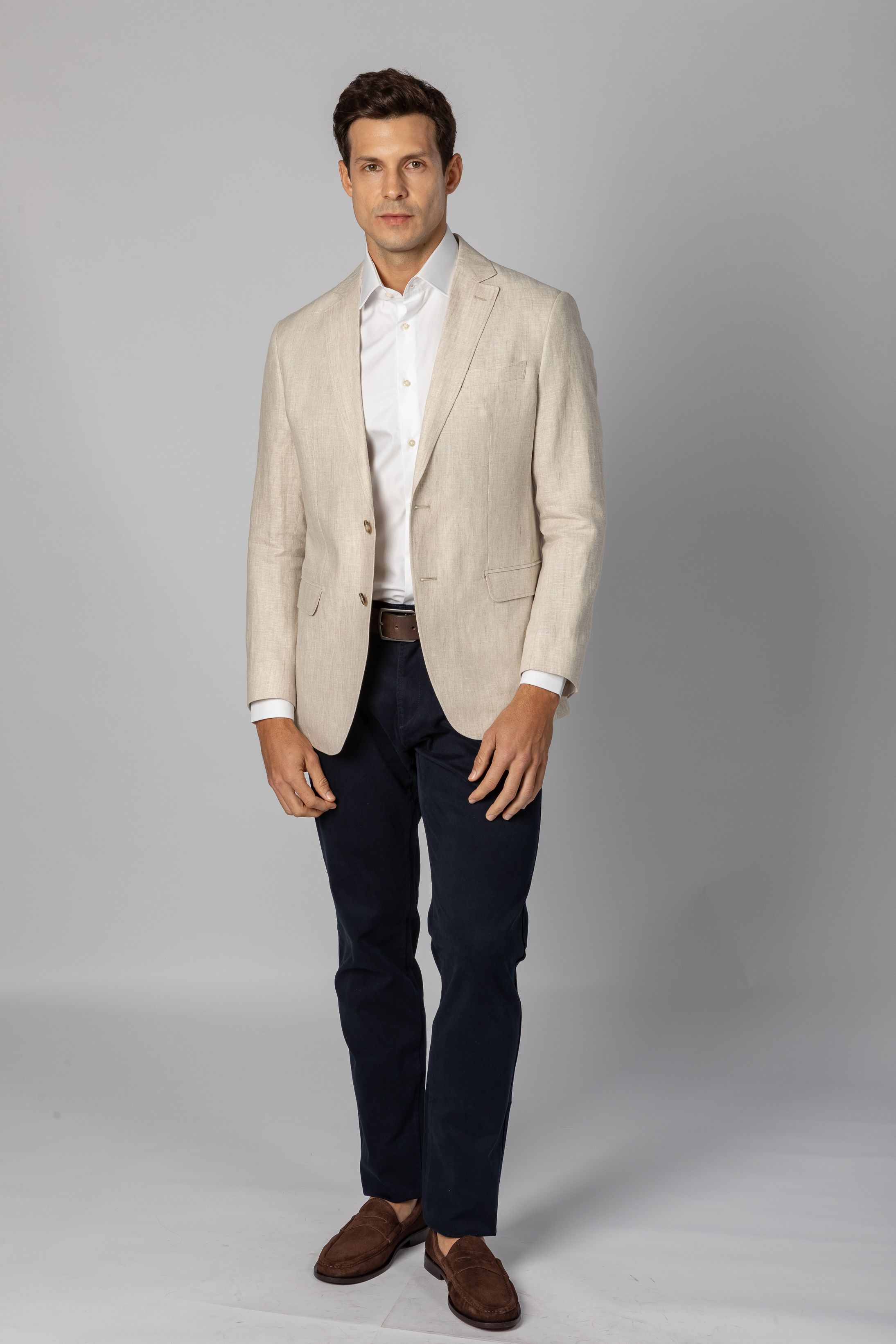 Blazer Slim Linho Areia