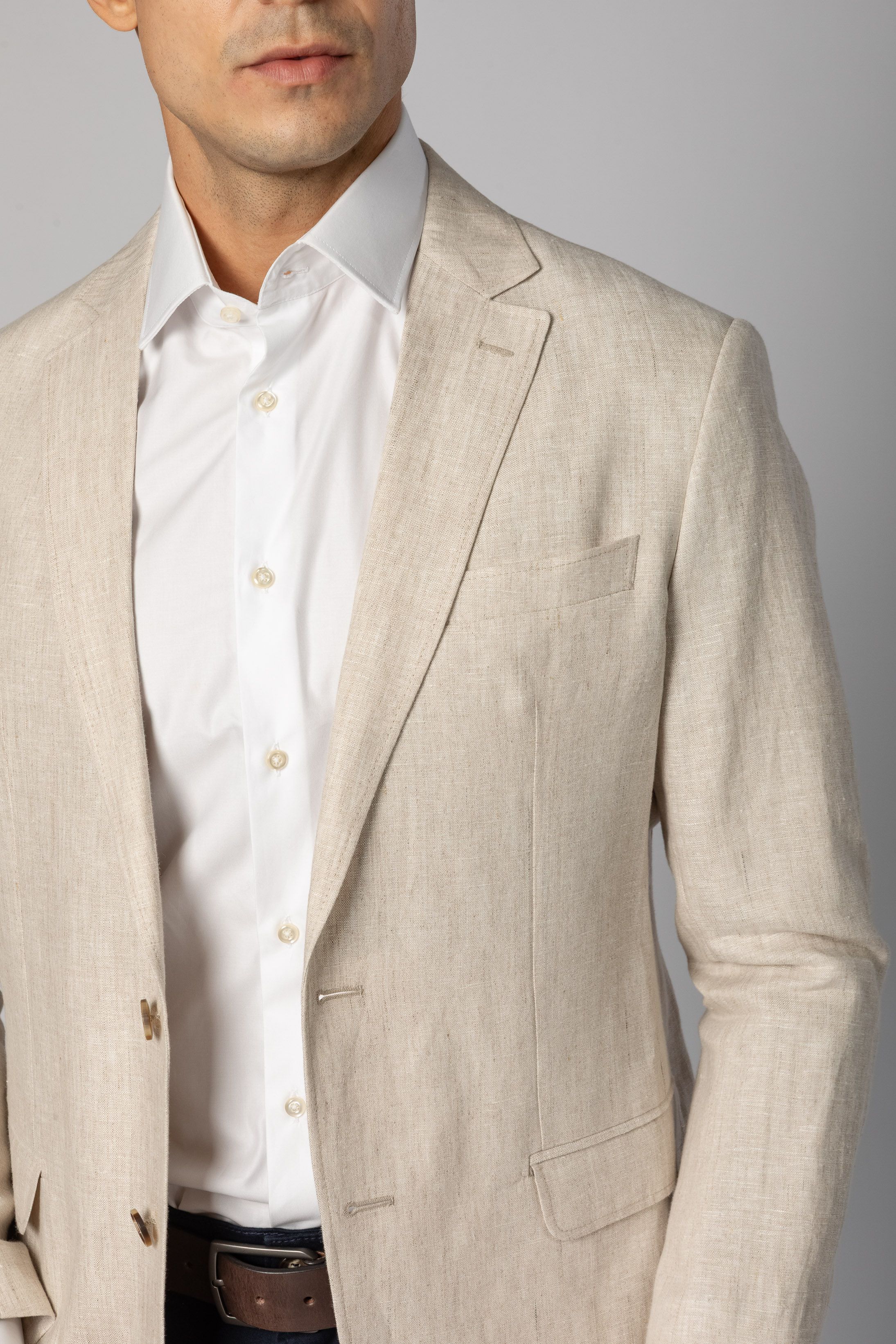 Blazer Slim Linho Areia