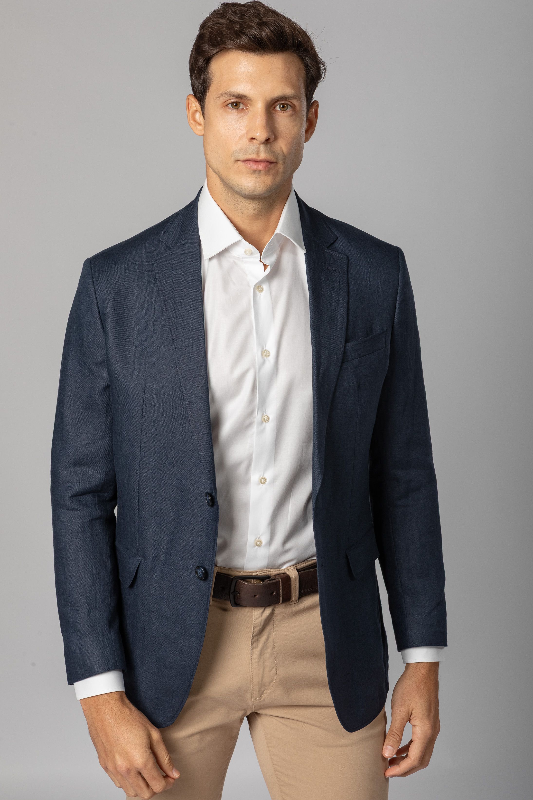 Blazer Slim Linho Marinho - Diodato Alfaiataria