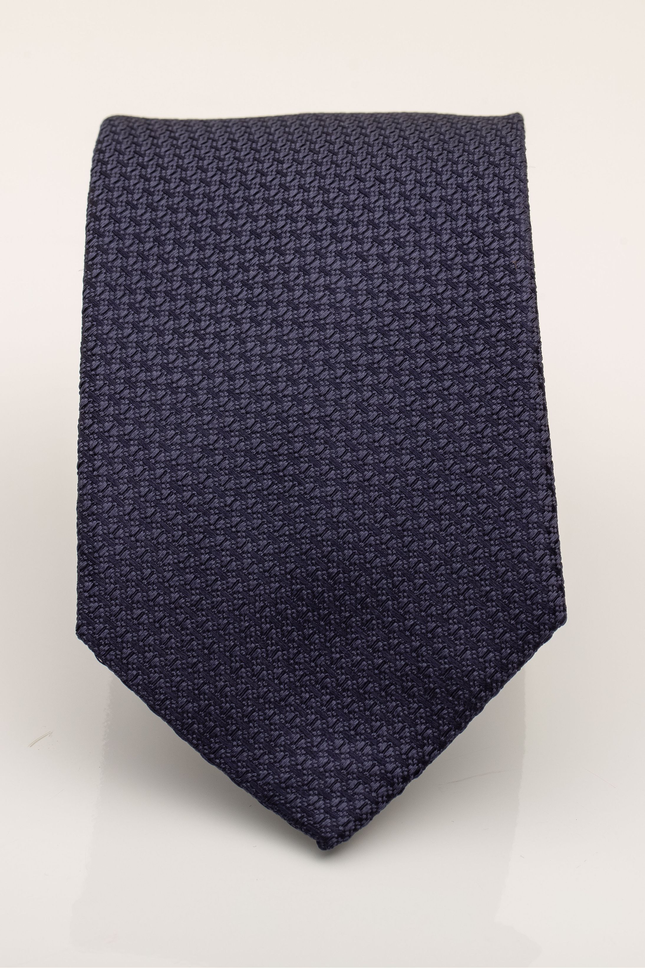 Gravata Seda Italiana Marinho Jacquard - Diodato Alfaiataria
