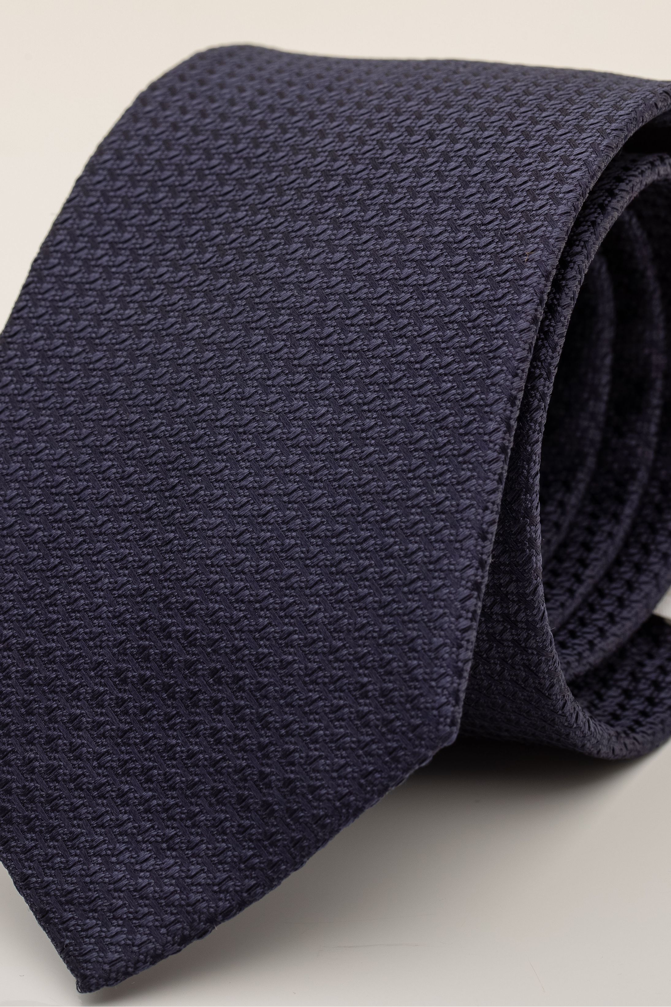 Gravata Seda Italiana Marinho Jacquard