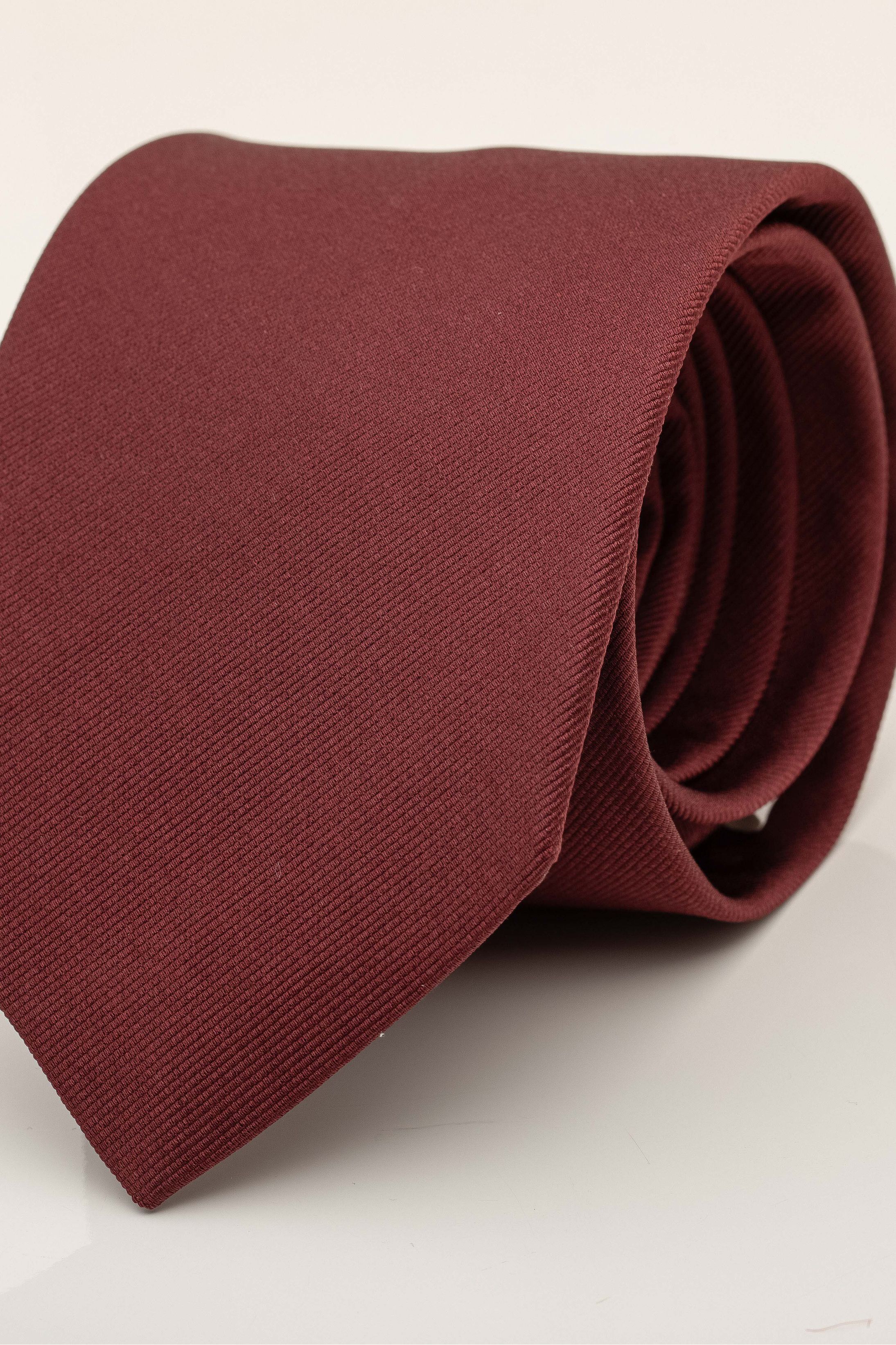 Gravata Seda Italiana Jacquard Vinho