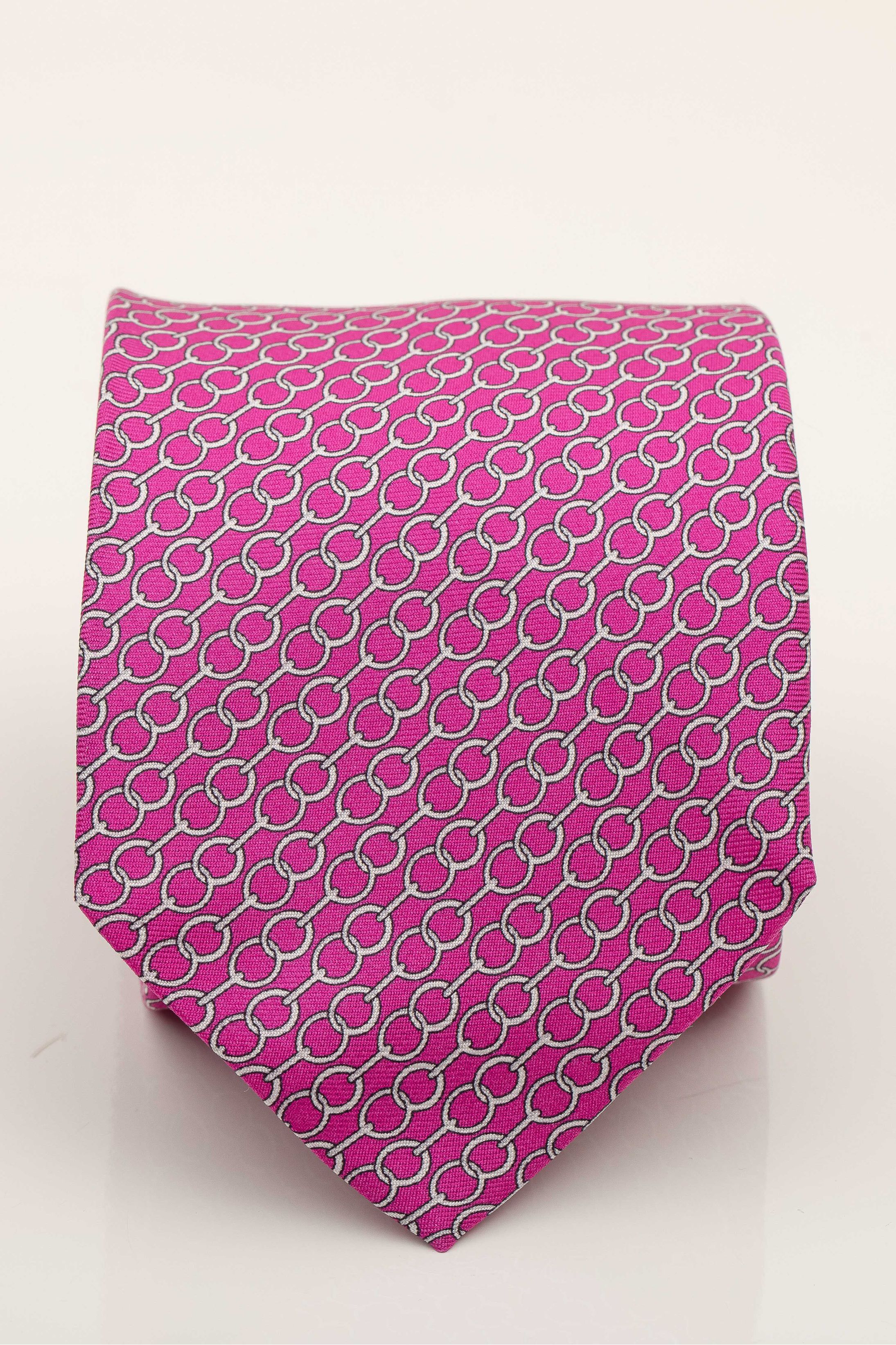 Gravata Seda Italiana Trabalhada Rosa - Diodato Alfaiataria
