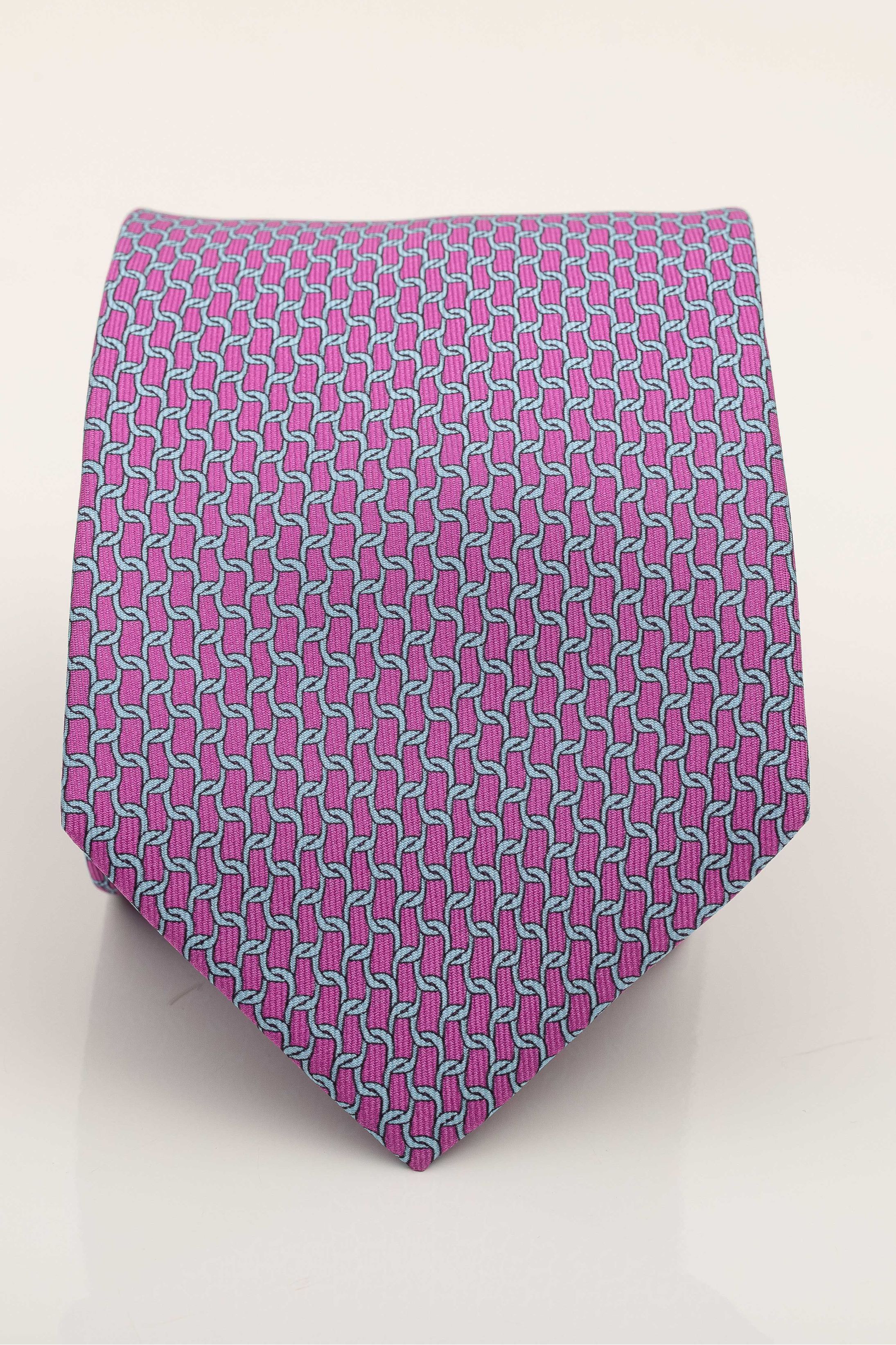 Gravata Seda Italiana Rosa - Diodato Alfaiataria