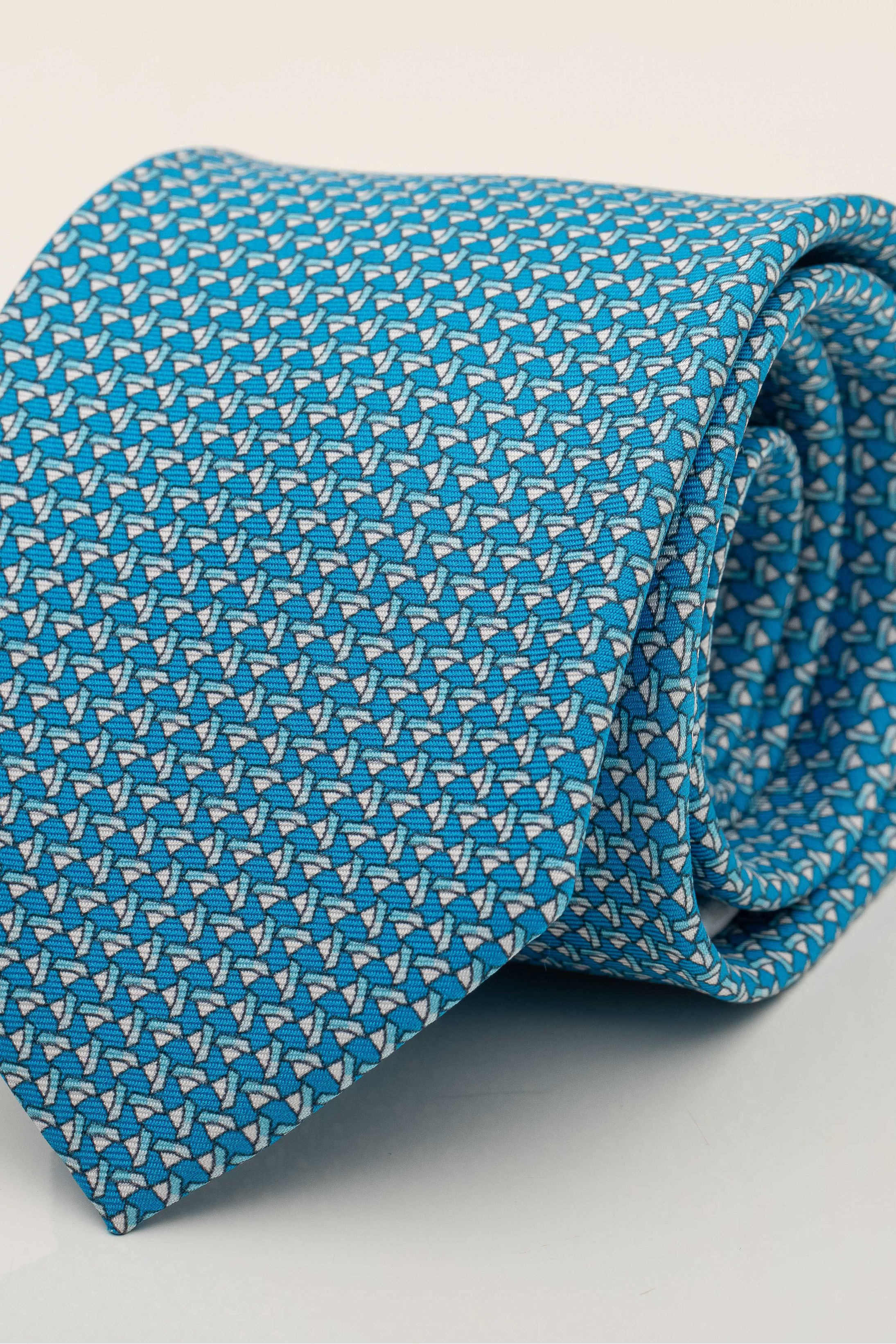 Gravata Seda Italiana Azul