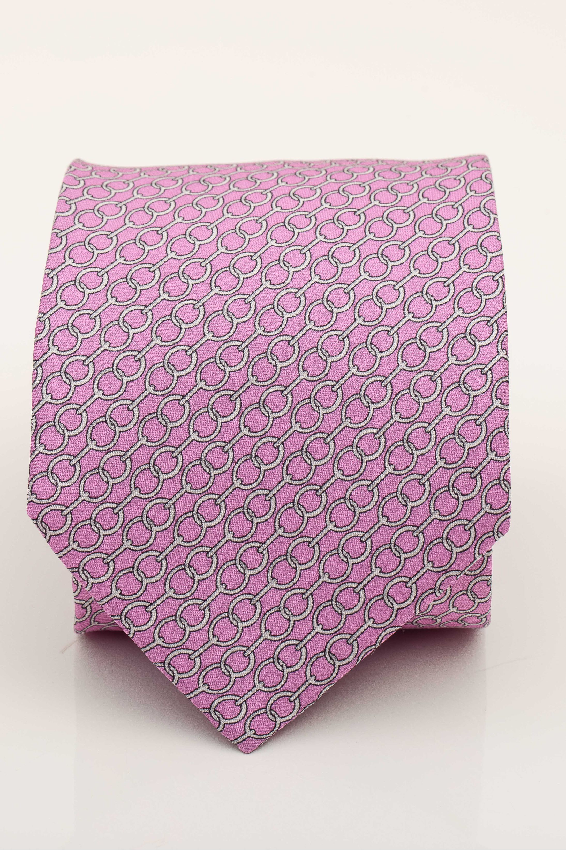 Gravata Seda Italiana Trabalhada Rosa Claro - Diodato Alfaiataria