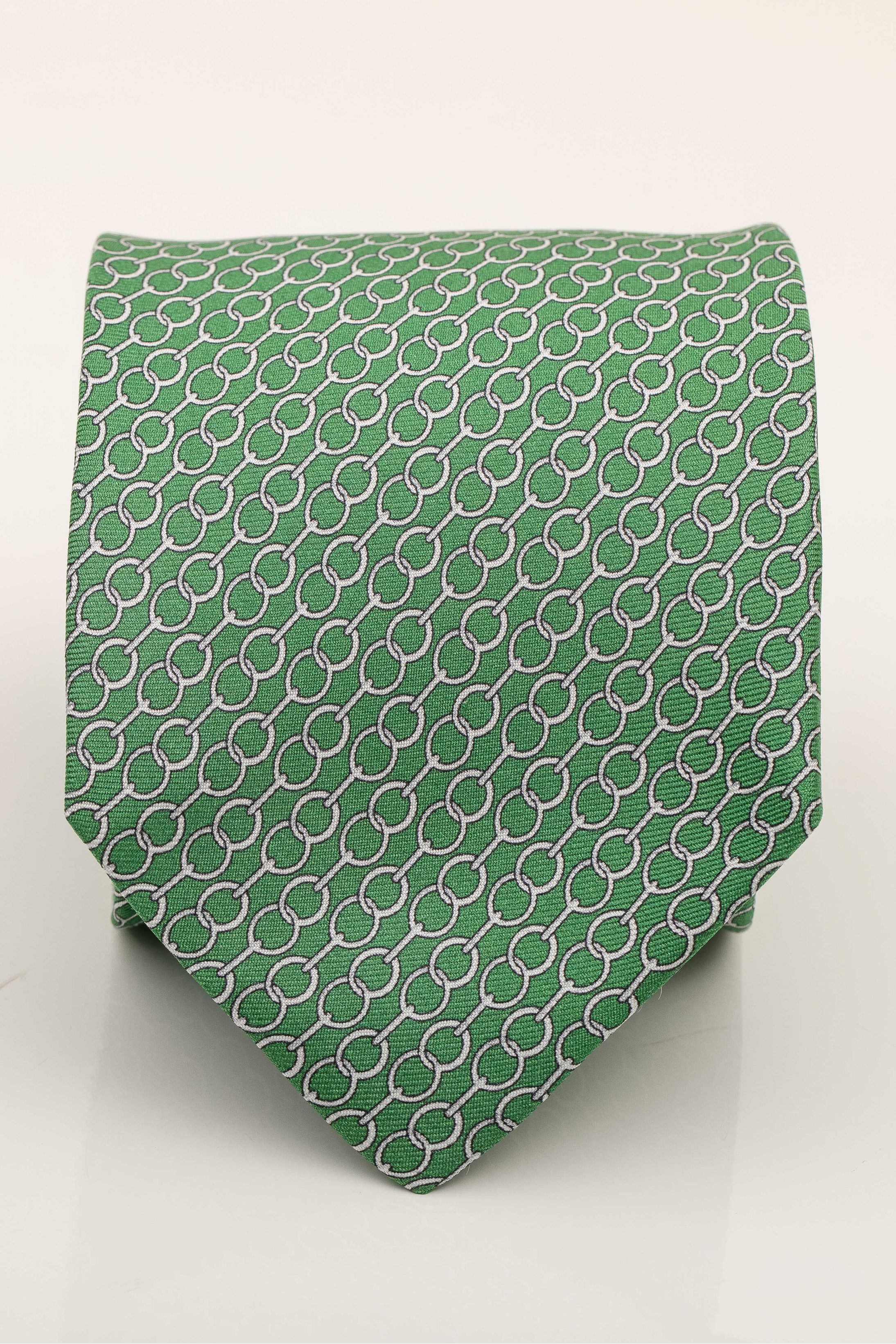Gravata Seda Italiana Trabalhada Verde - Diodato Alfaiataria