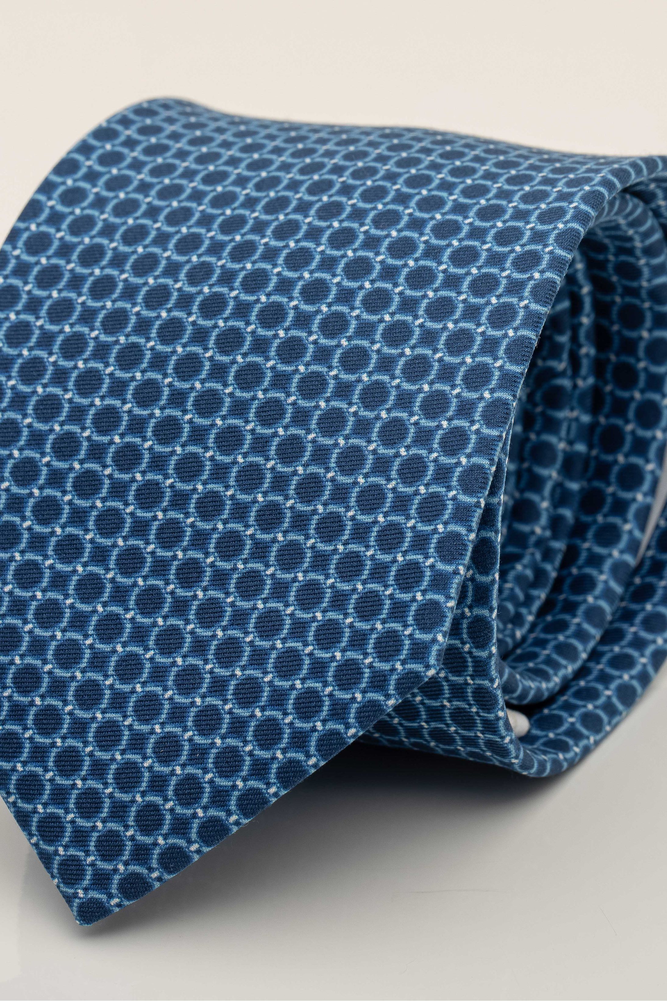 Gravata Seda Italiana Azul 