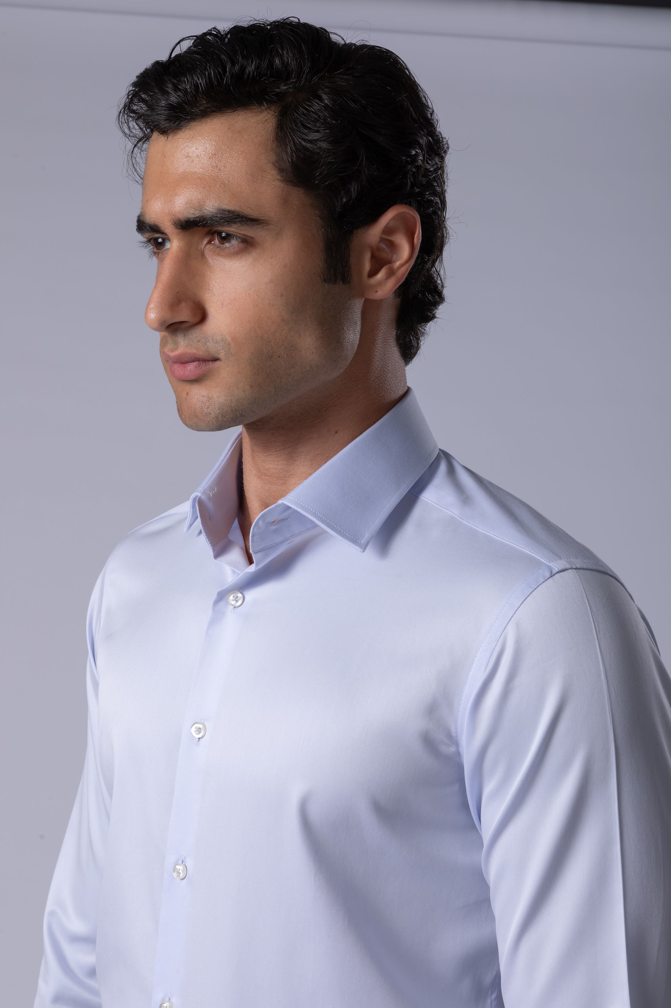 Camisa Social Slim Fit Fio 140 Extra longo 