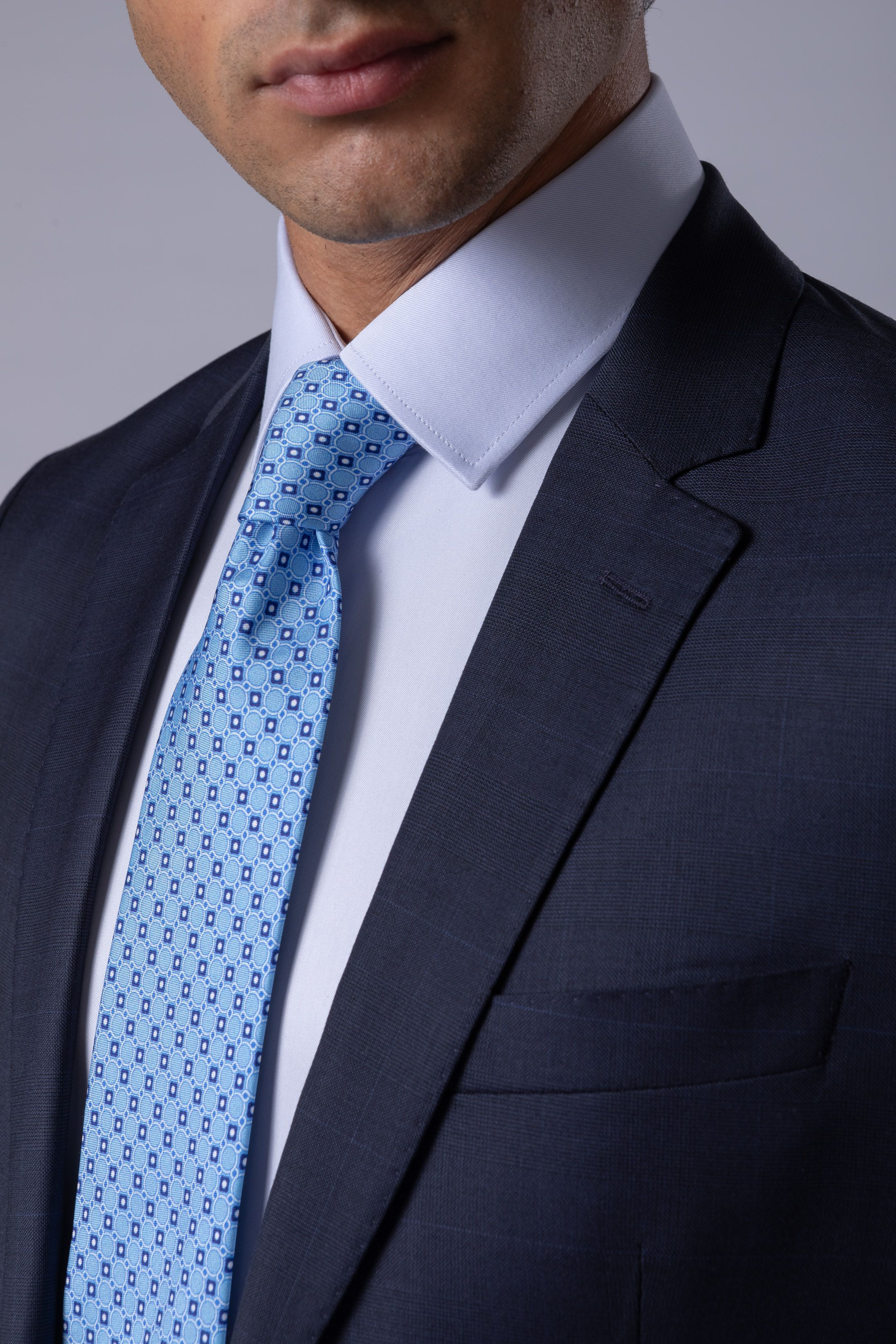 Costume Reda Super 130 Slim Window Pane Marinho