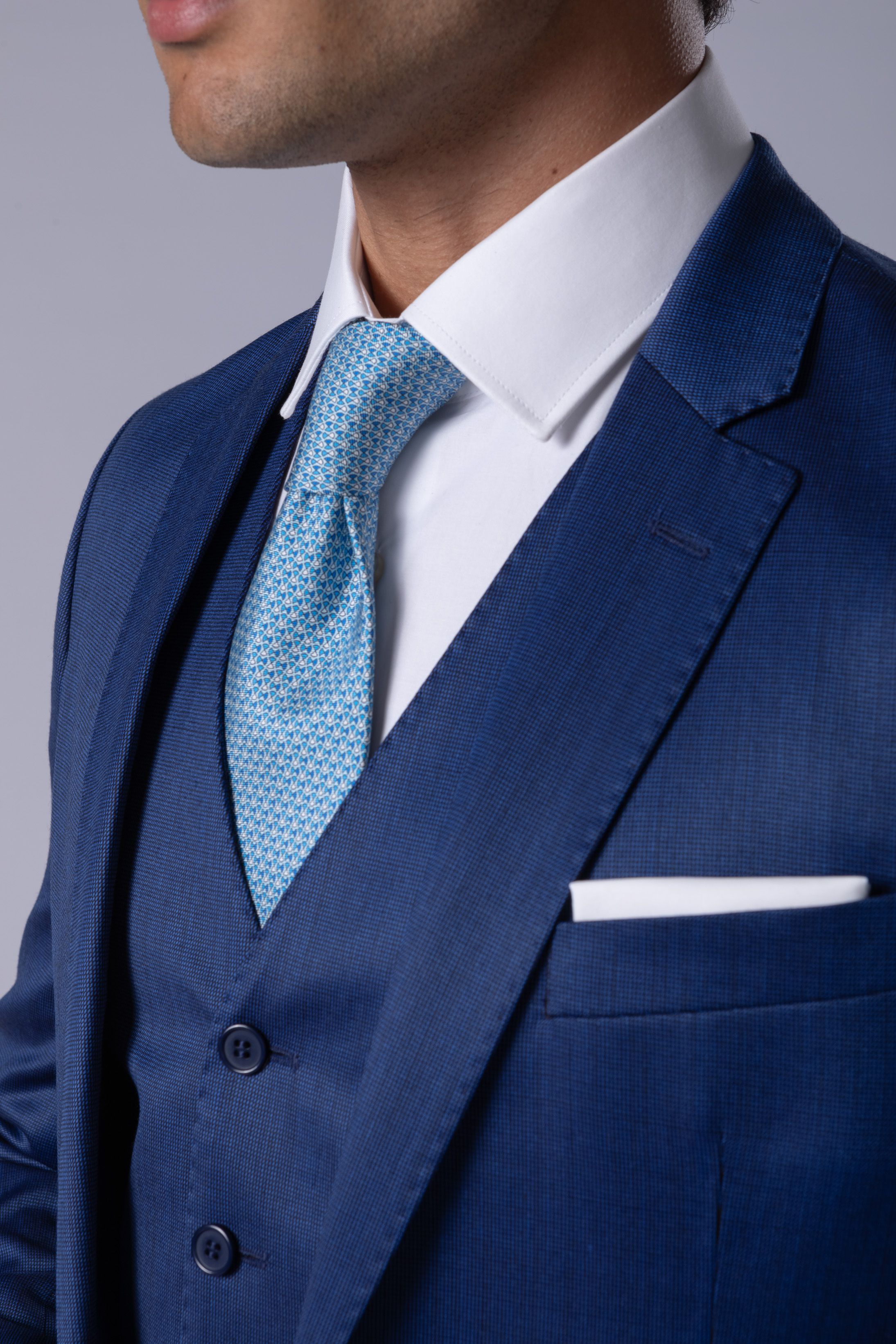 Terno Tessuto S´120 Slim Azul