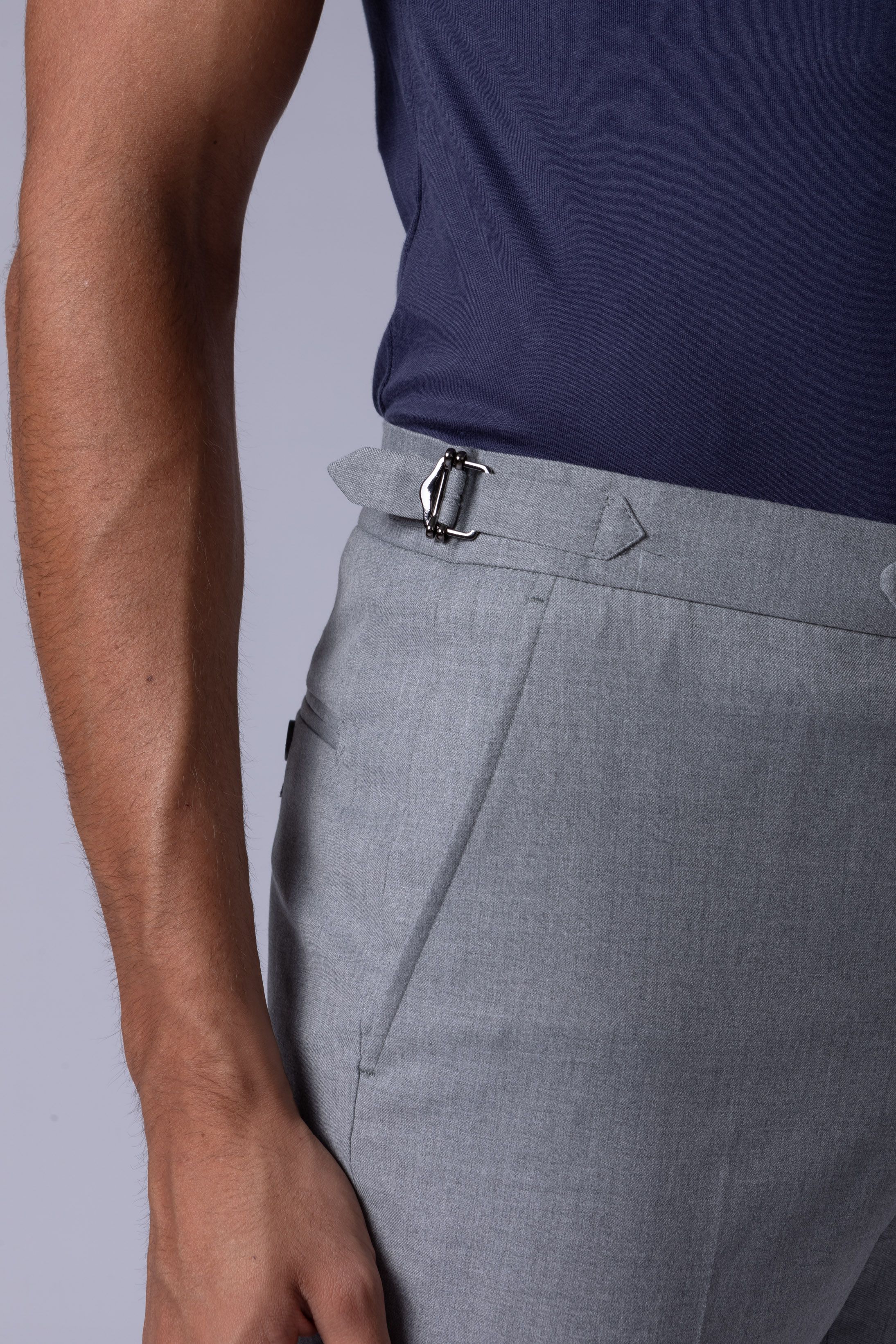 Calça social Slim Fit Milano Cinza claro